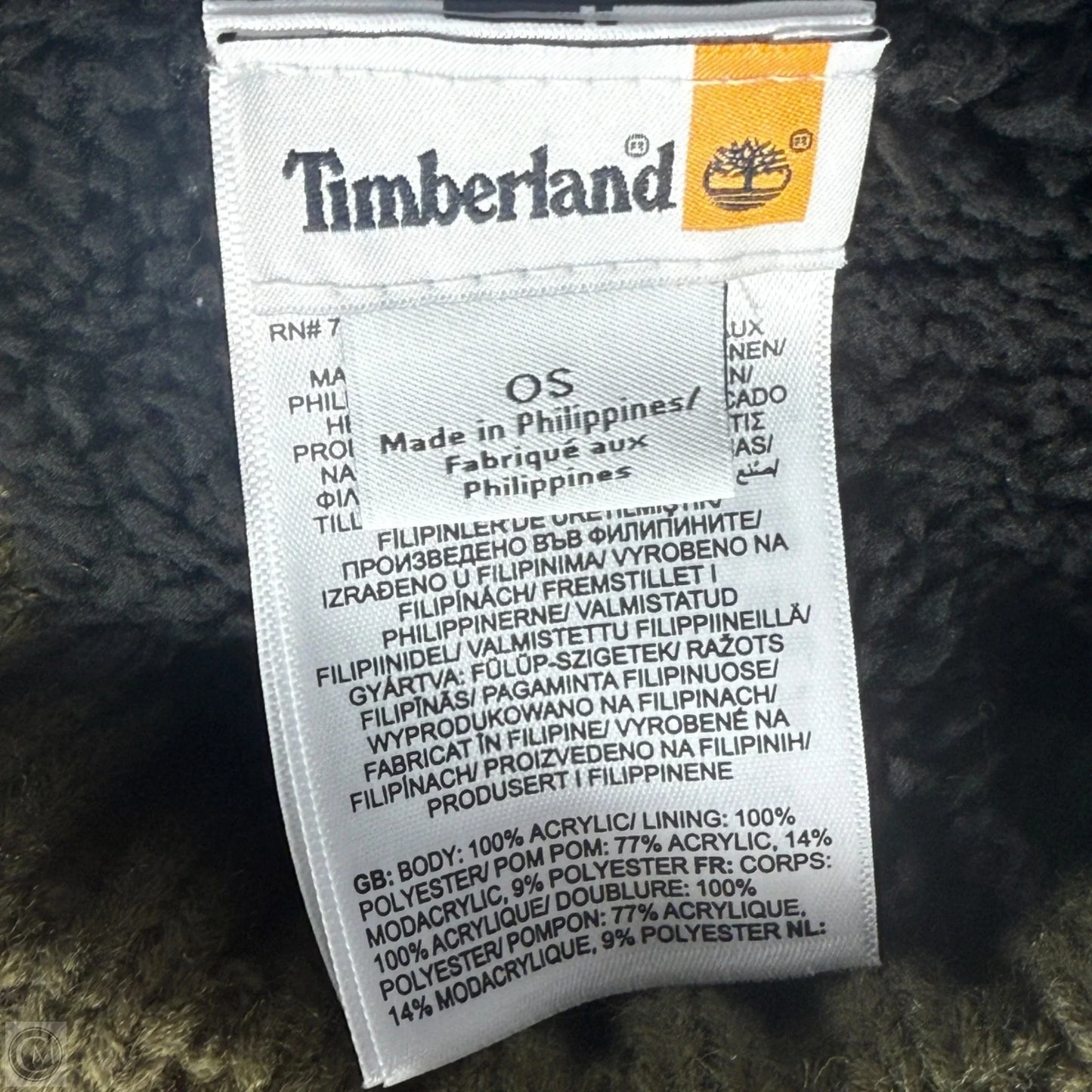 Fleece Lined Cable Knit Faux Fur Pom Beanie By Timberland