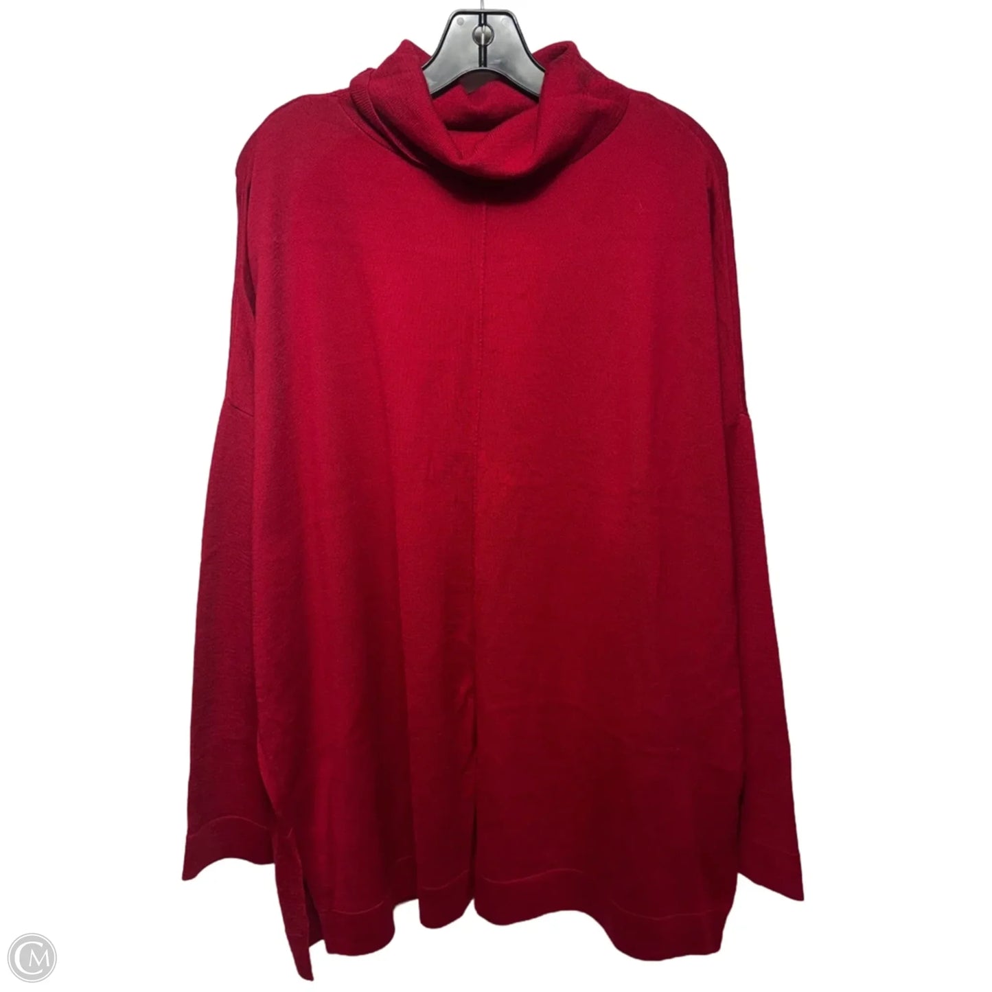 Merino Wool Sweater By Eileen Fisher In Red, Size: Xl