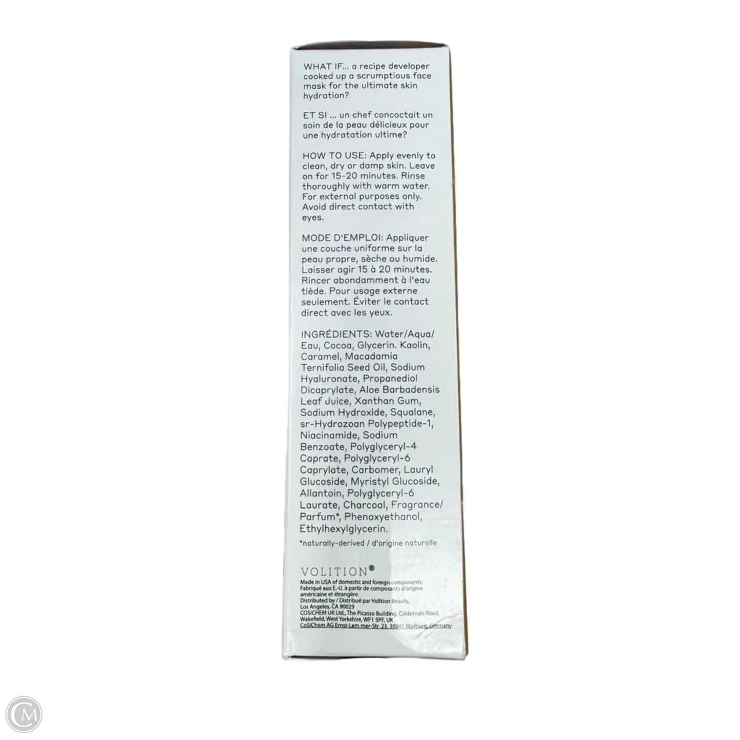 Chocolate Macadamia Hydrating Mask By Volition