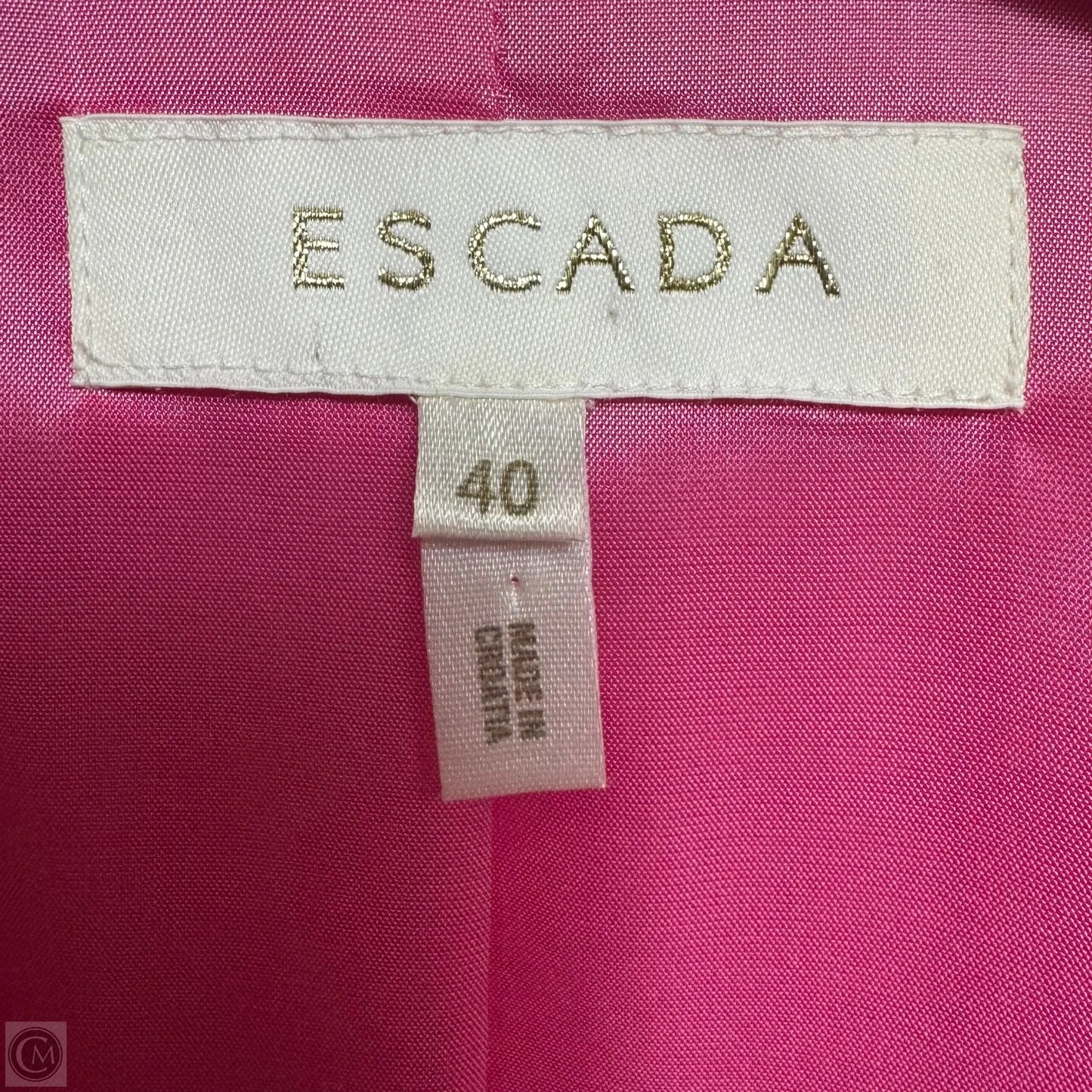 Blazer Designer By Escada In Pink, Size: M