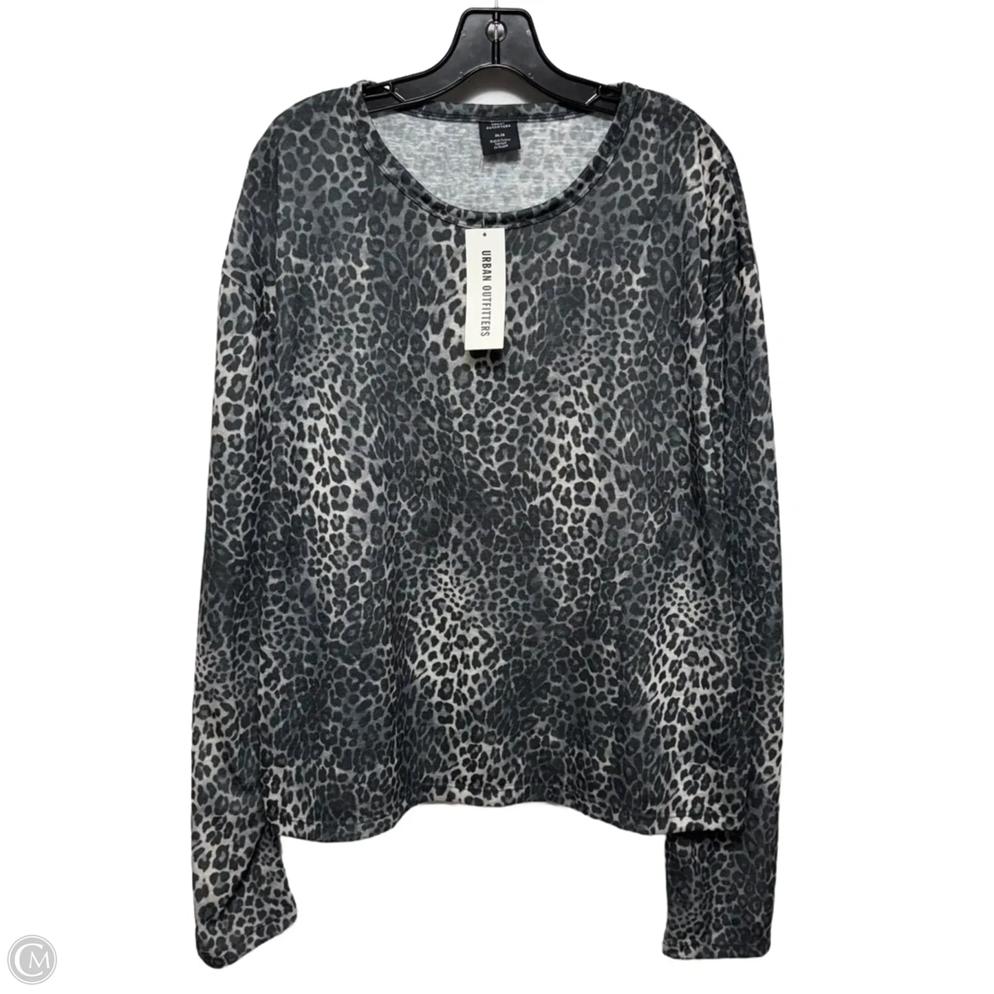 Leopard Top Long Sleeve By Urban Outfitters In Animal Print, Size: Xl