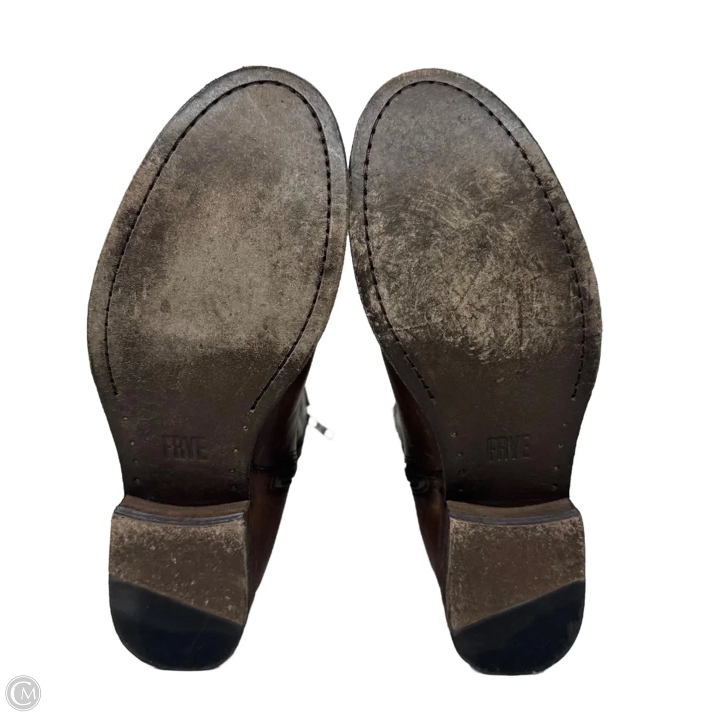 Melissa Button Short Boots Designer By Frye In Brown, Size: 6.5