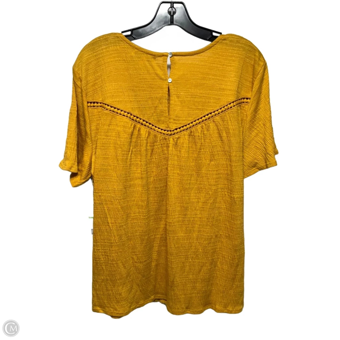Top Short Sleeve By New Directions In Yellow, Size: Xl