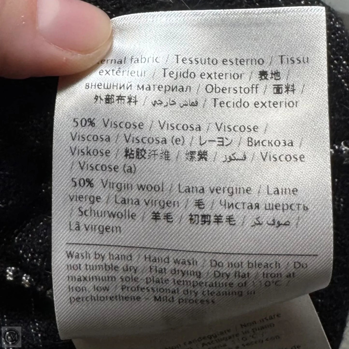 Sweater Cropped Luxury Designer By Missoni In Black & Cream, Size: M