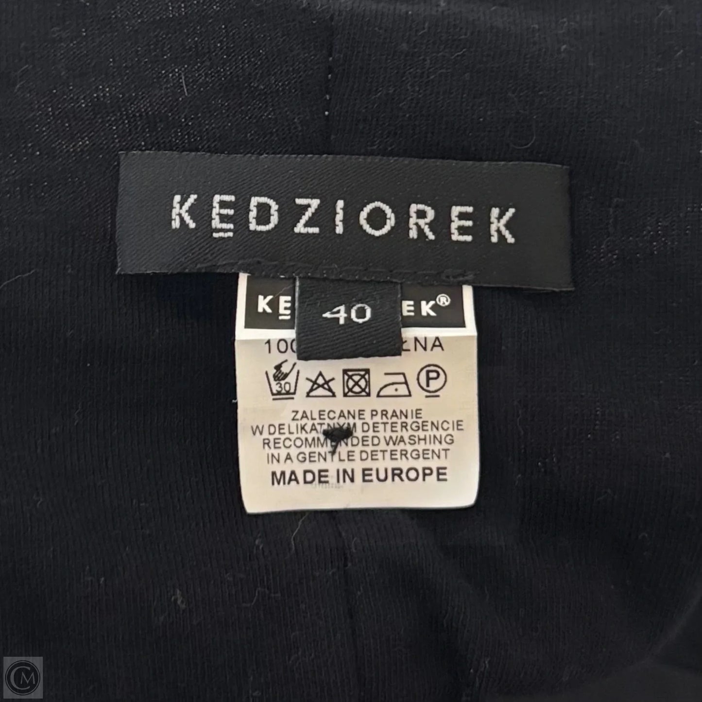 Textured Jacket By Kedziorek In Black & Cream, Size: 8 (EU 40)
