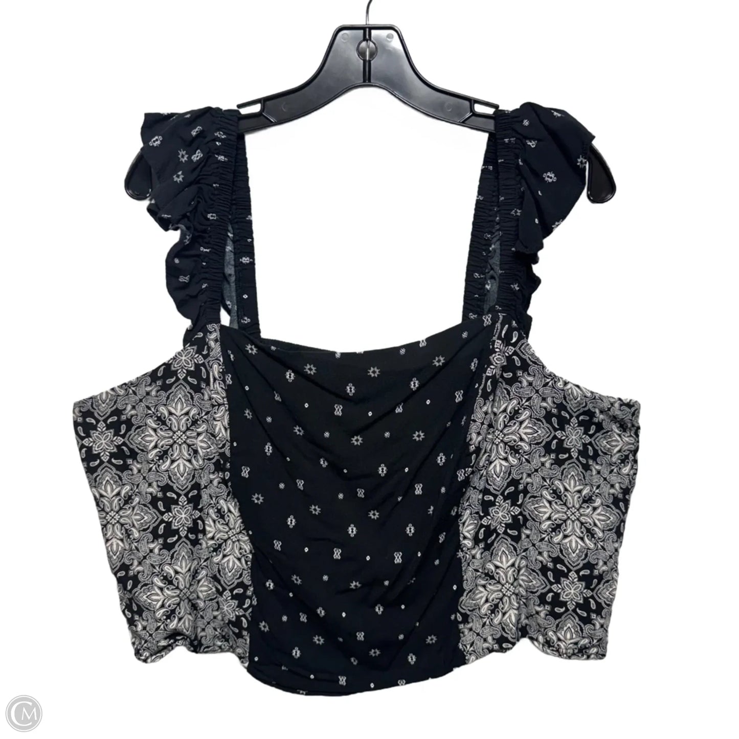 Top Sleeveless By Torrid In Black & White, Size: 3x