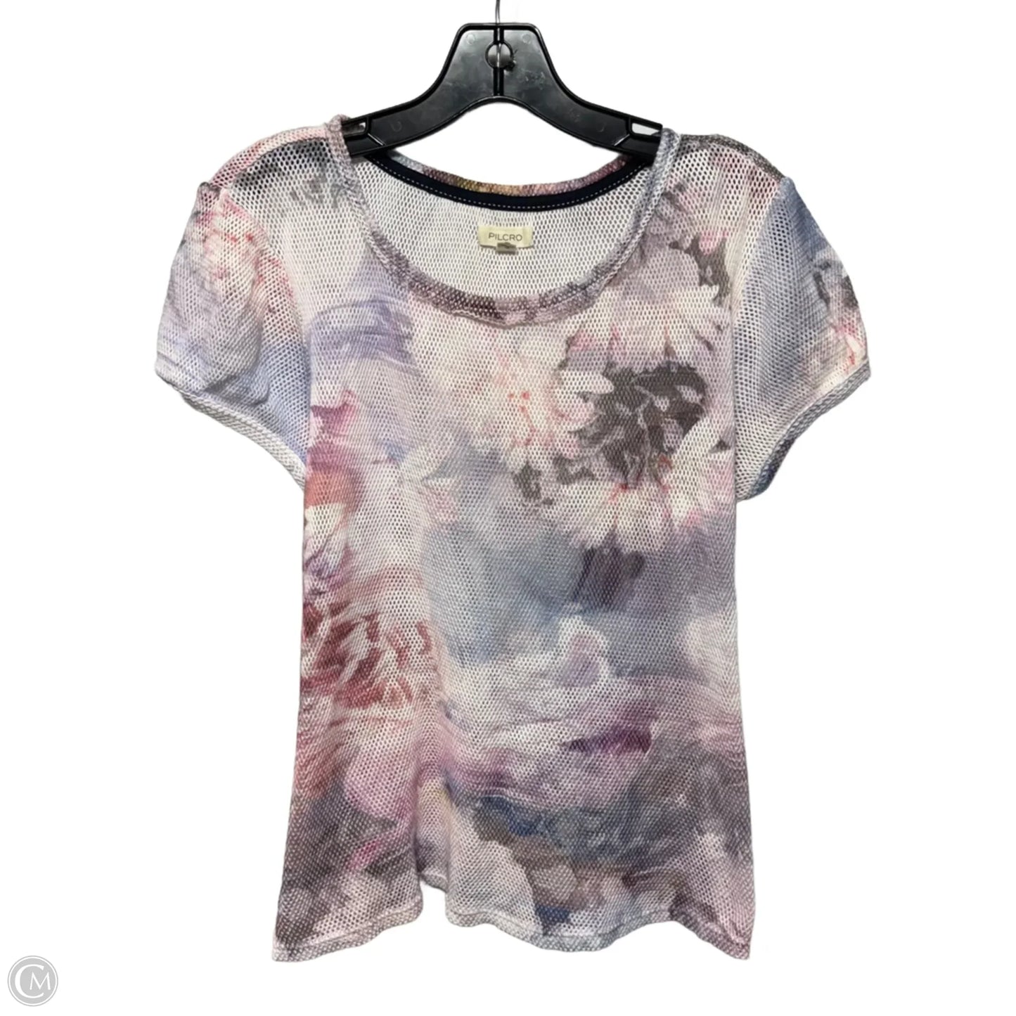 Mesh Top Short Sleeve By Pilcro In Floral Print, Size: M