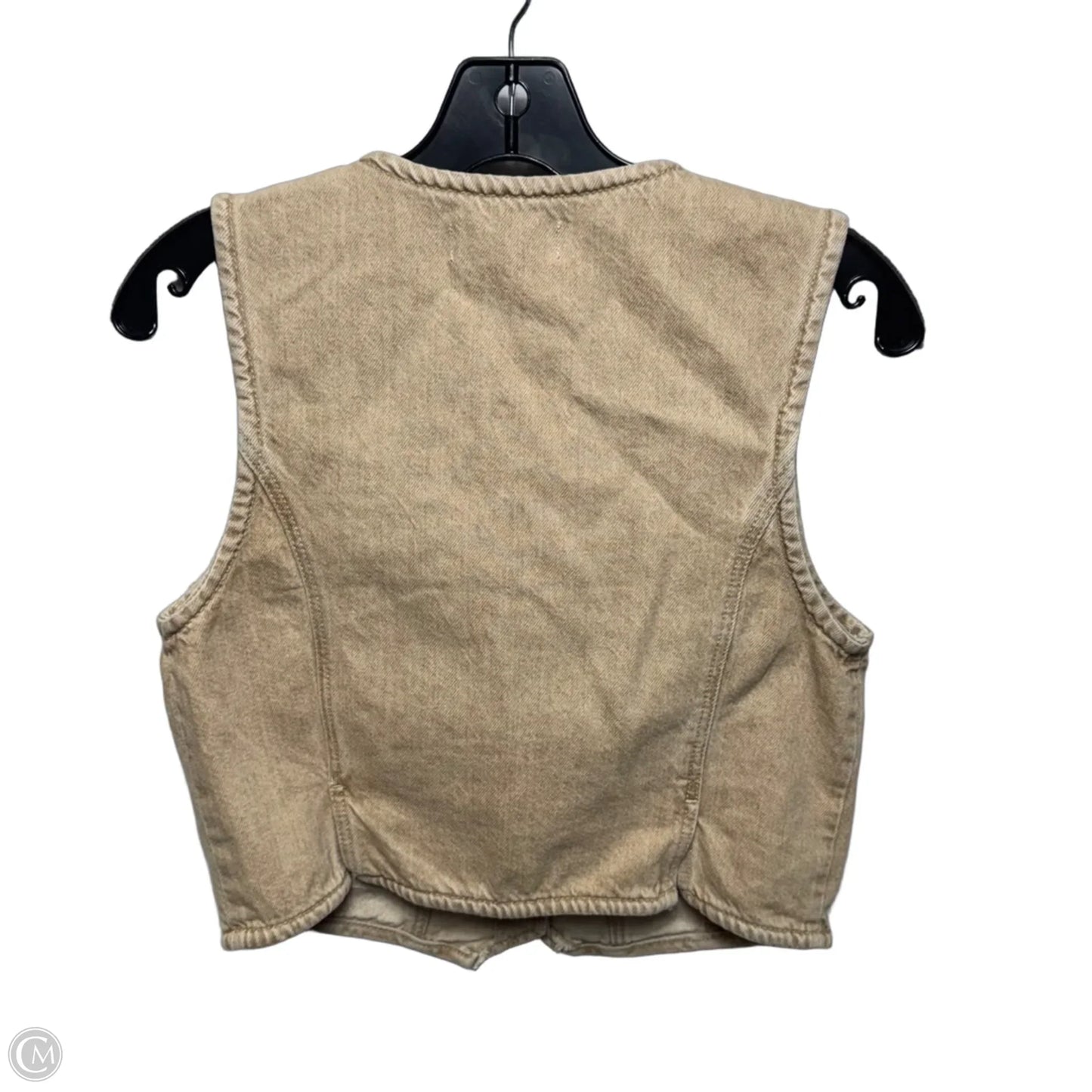 Denim Vest By Bershka In Cream Denim, Size: S