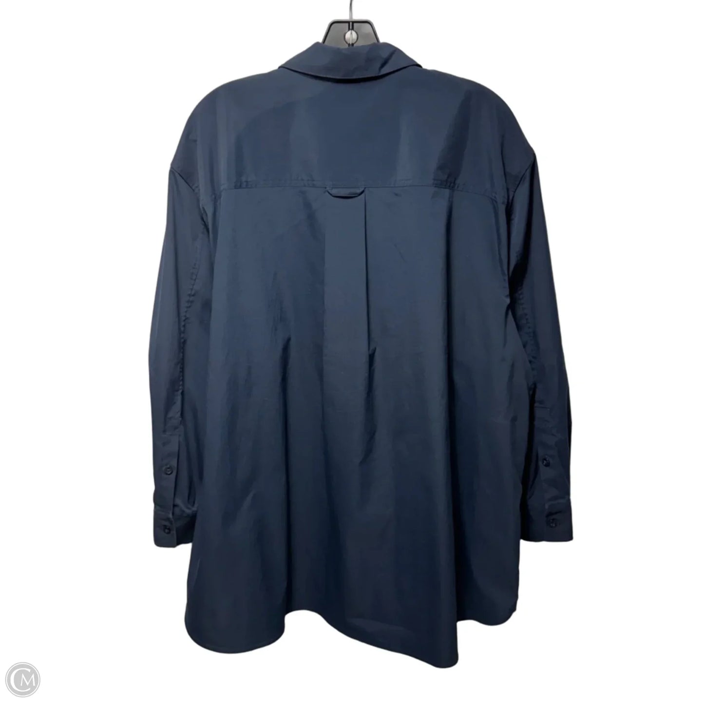 Athletic Top Long Sleeve Collar By Athleta In Navy, Size: Xl