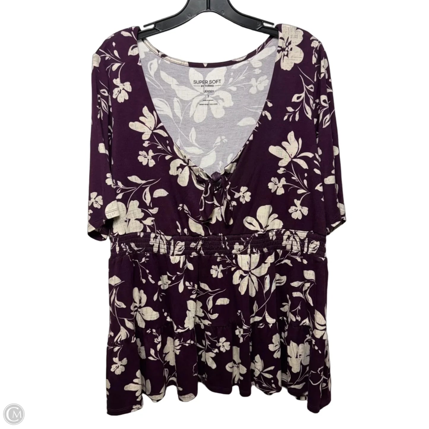 Top Short Sleeve By Torrid In Floral Print, Size: 2x