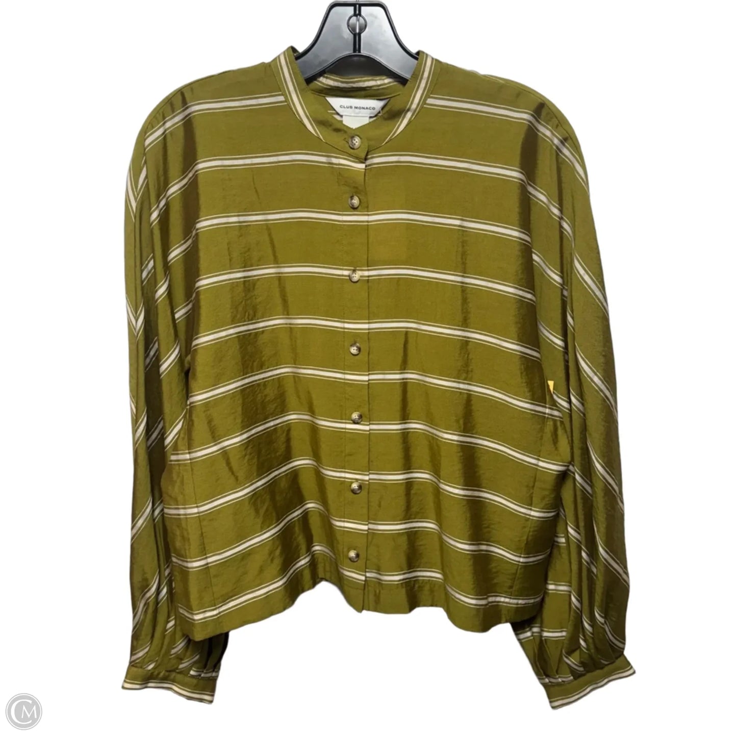 Top Long Sleeve By Club Monaco In Striped Pattern, Size: L