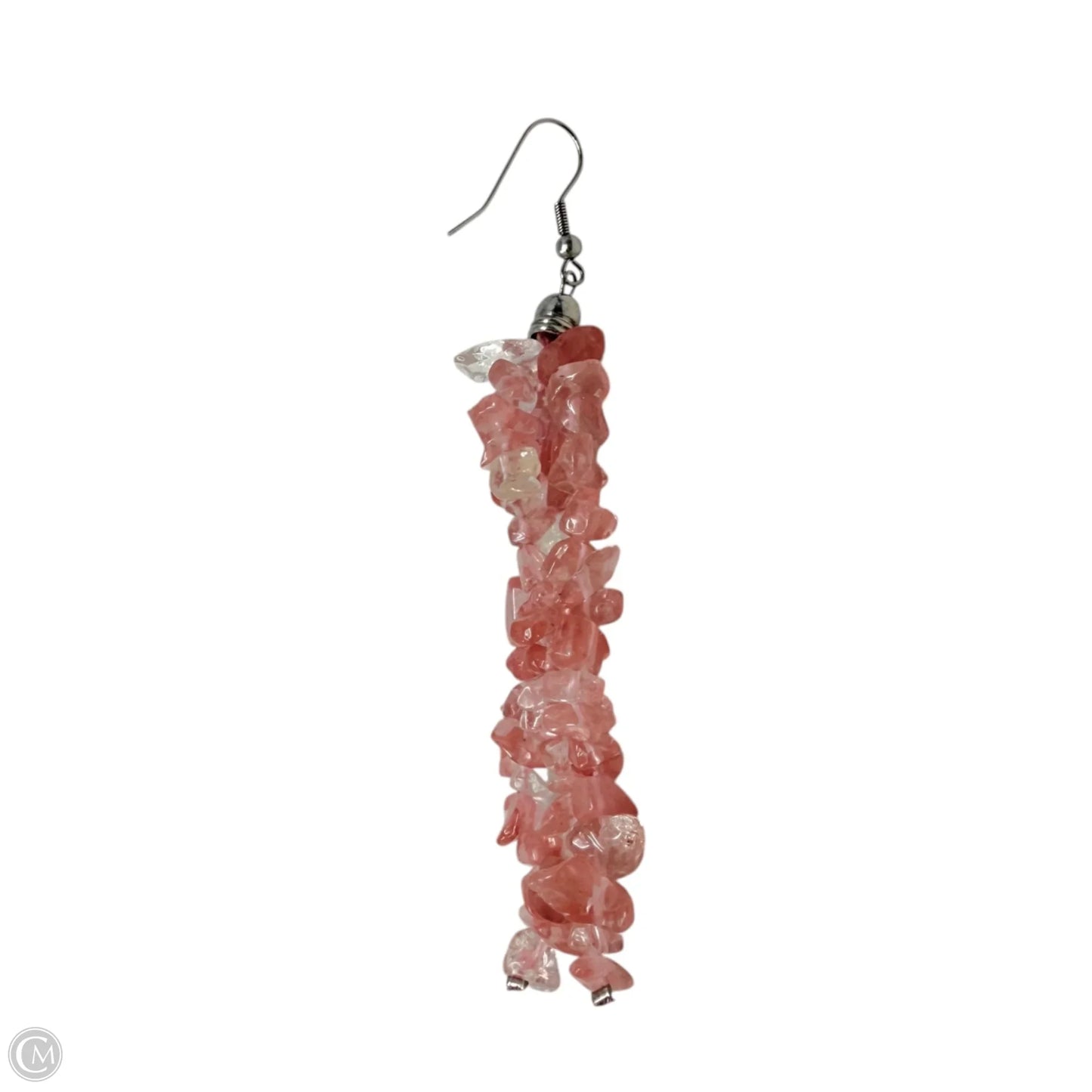 Rose Quartz Tassel Beaded Dangle Earrings