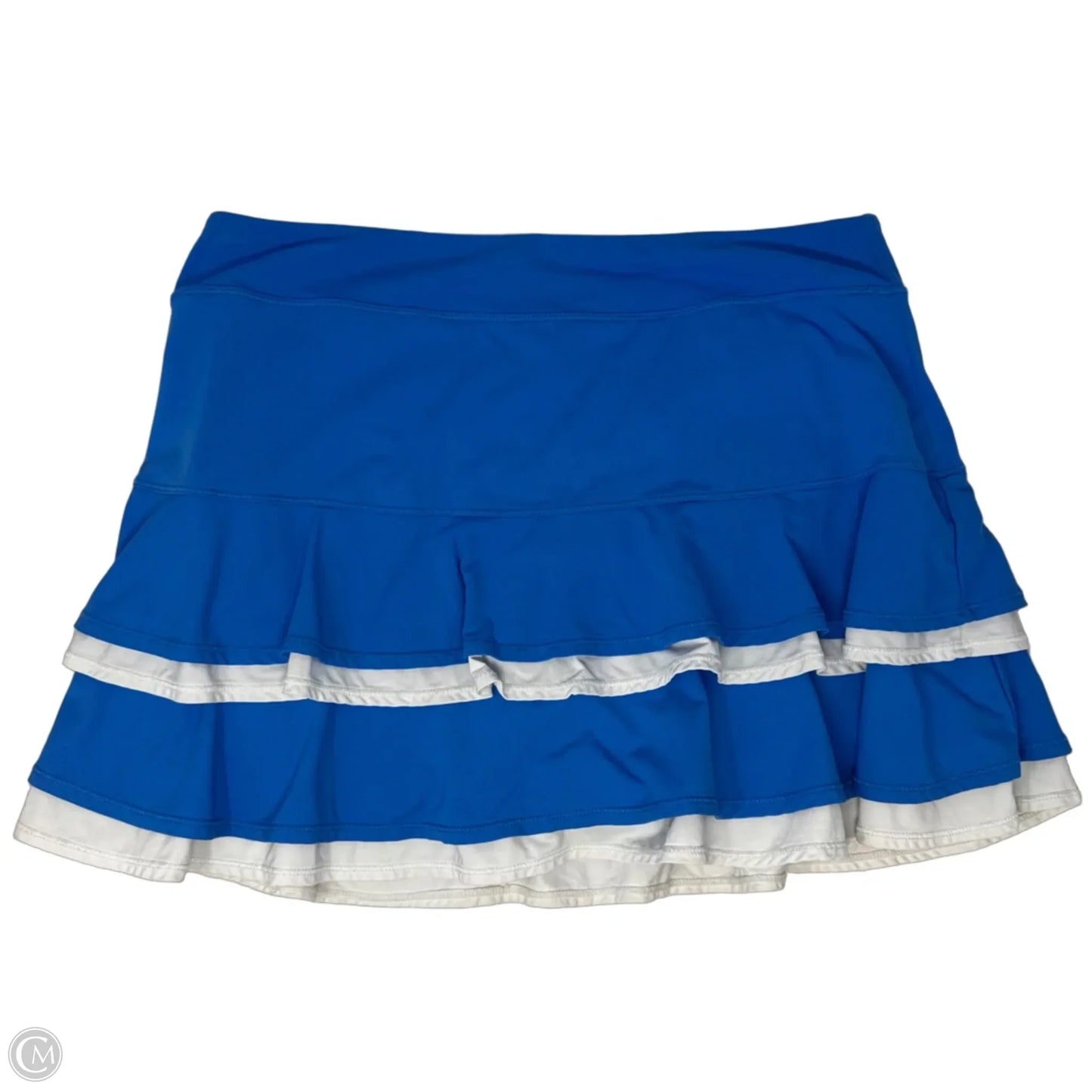 Zela Skort UPF50+ Designer By Luxletic By Lilly Pulitzer In Blue & White, Size: L