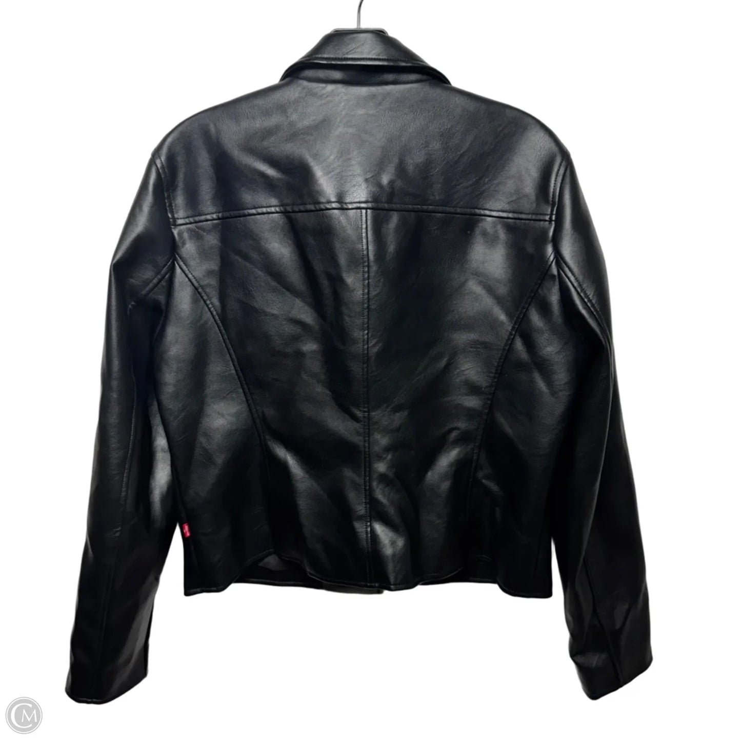 Faux Leather Jacket Moto By Levis In Black, Size: L