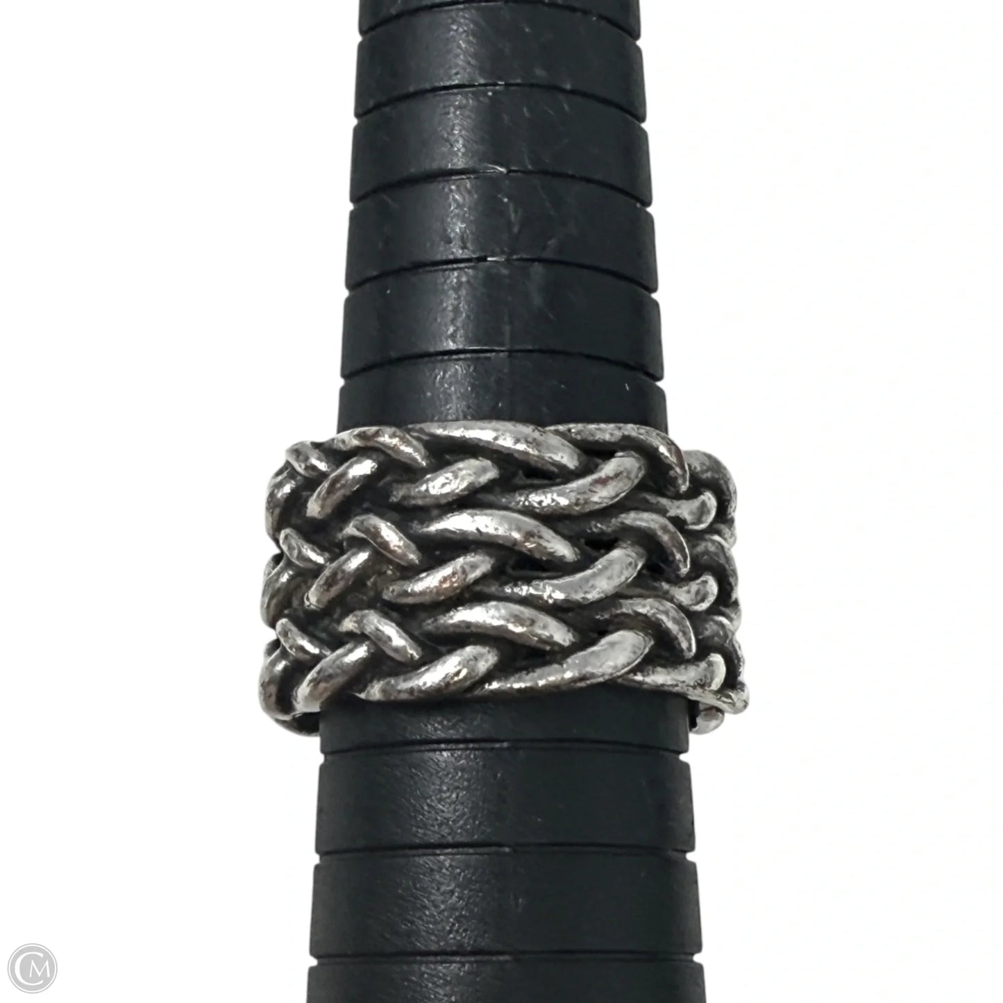 Silver Tone Braided Band Ring By Avant Garde, Size: 9