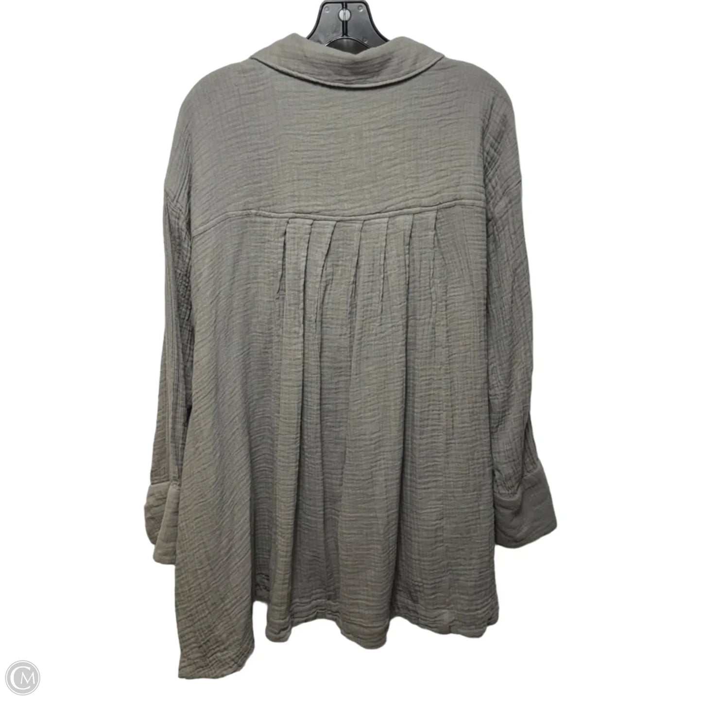 Cotton Gauze Tunic Long Sleeve By Free People In Grey, Size: M