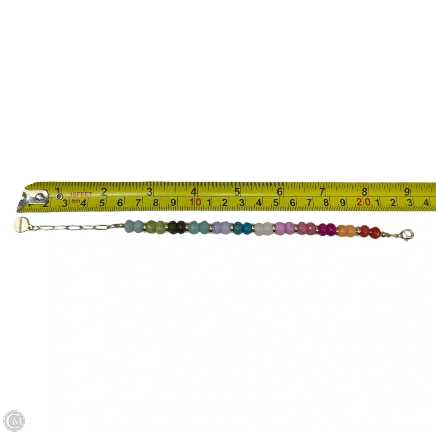 Rainbow Faceted Stone Bracelet