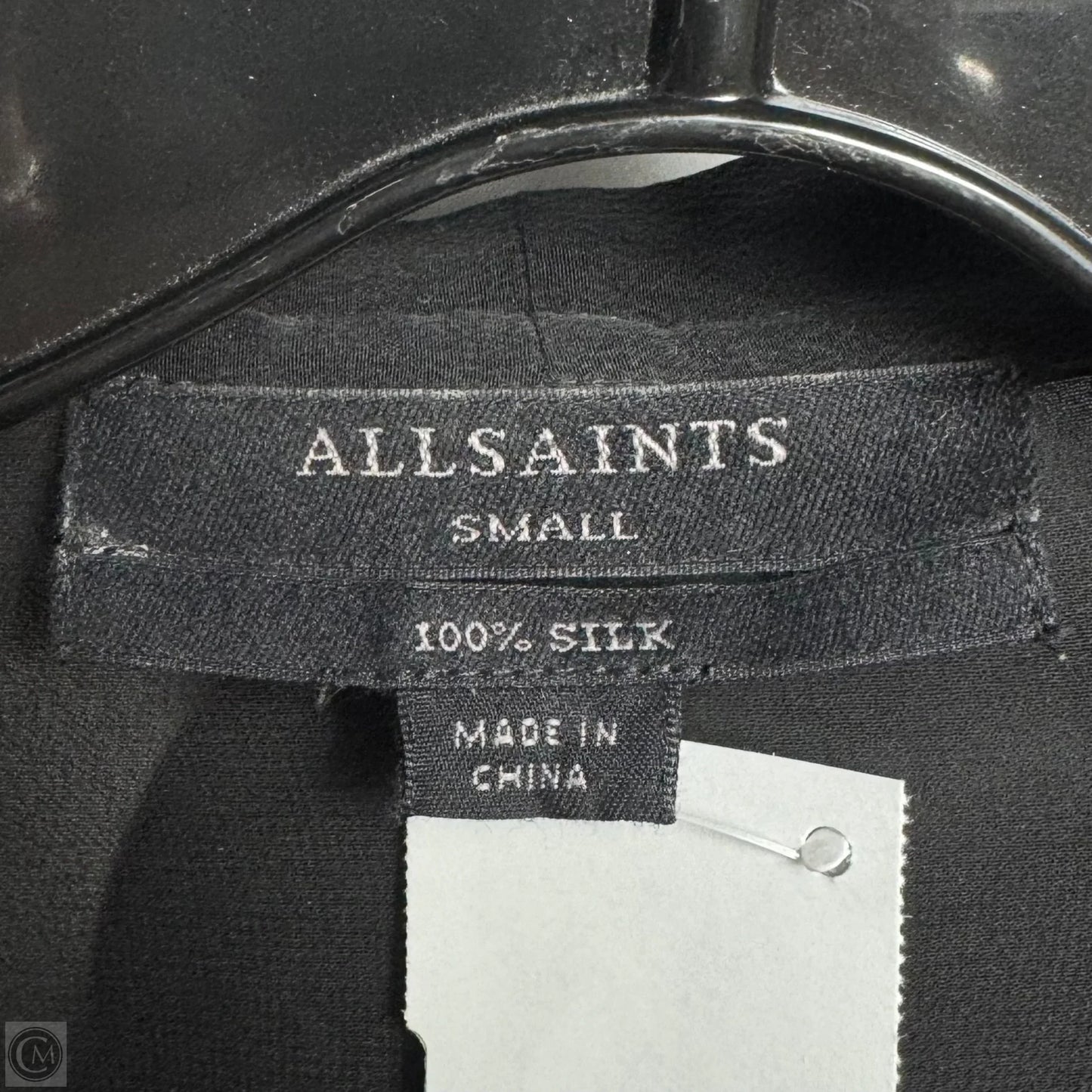 Silk Zip Dress Designer By All Saints In Black, Size: S