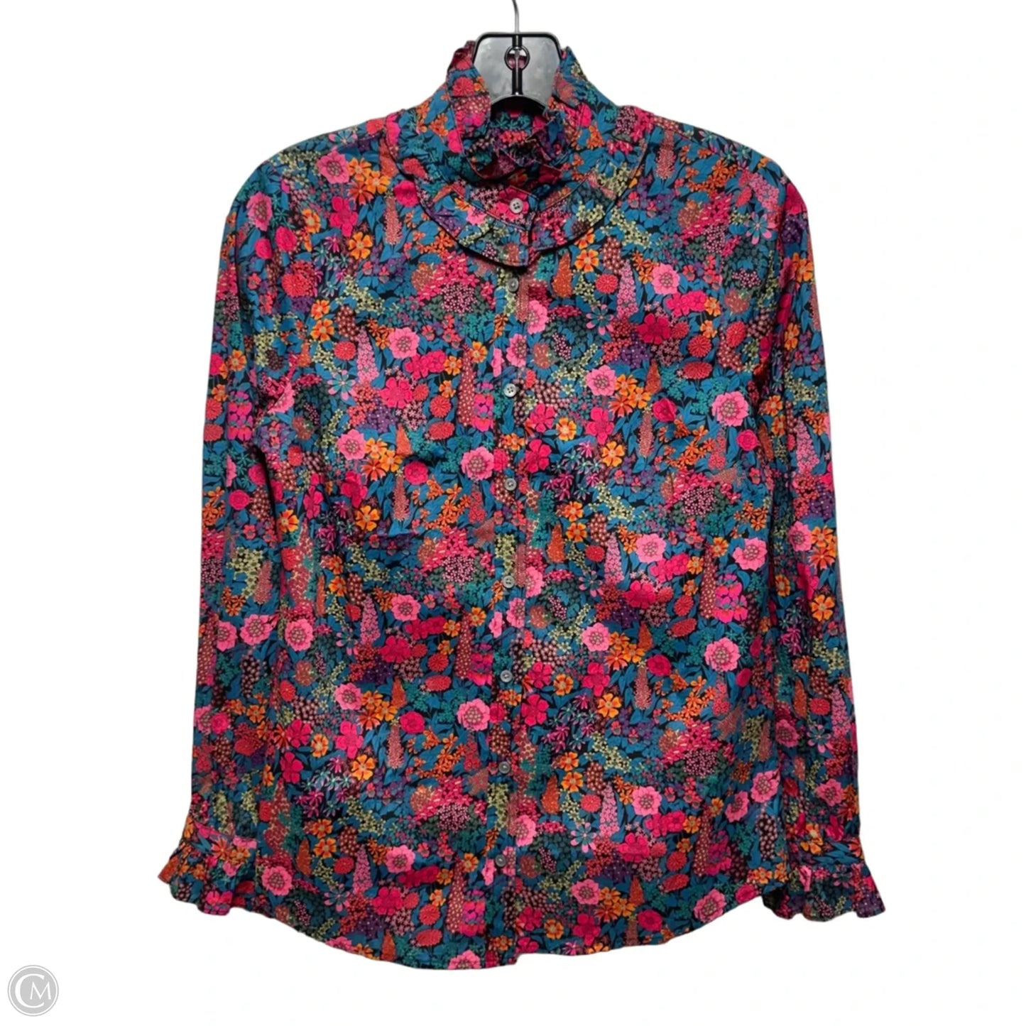 Top Long Sleeve By J. Crew In Floral Print, Size: Xs