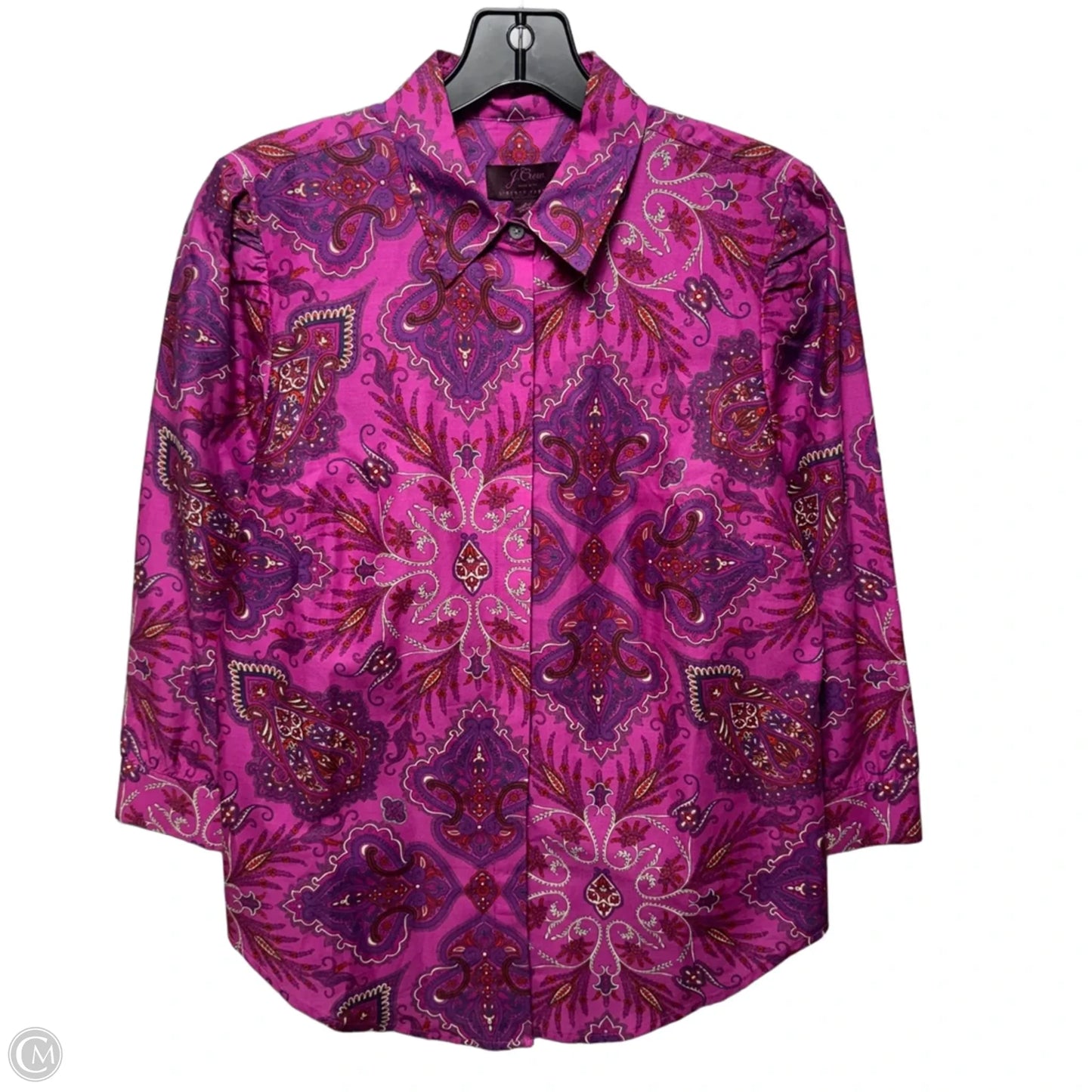 Top Long Sleeve By J. Crew In Paisley Print, Size: 4