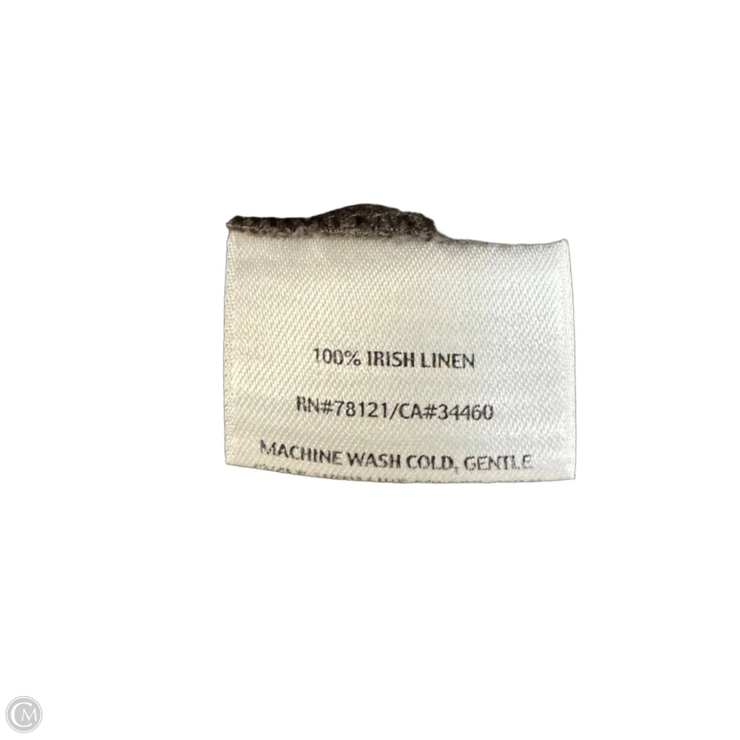 Linen Top Long Sleeve By Eileen Fisher In Taupe, Size: L