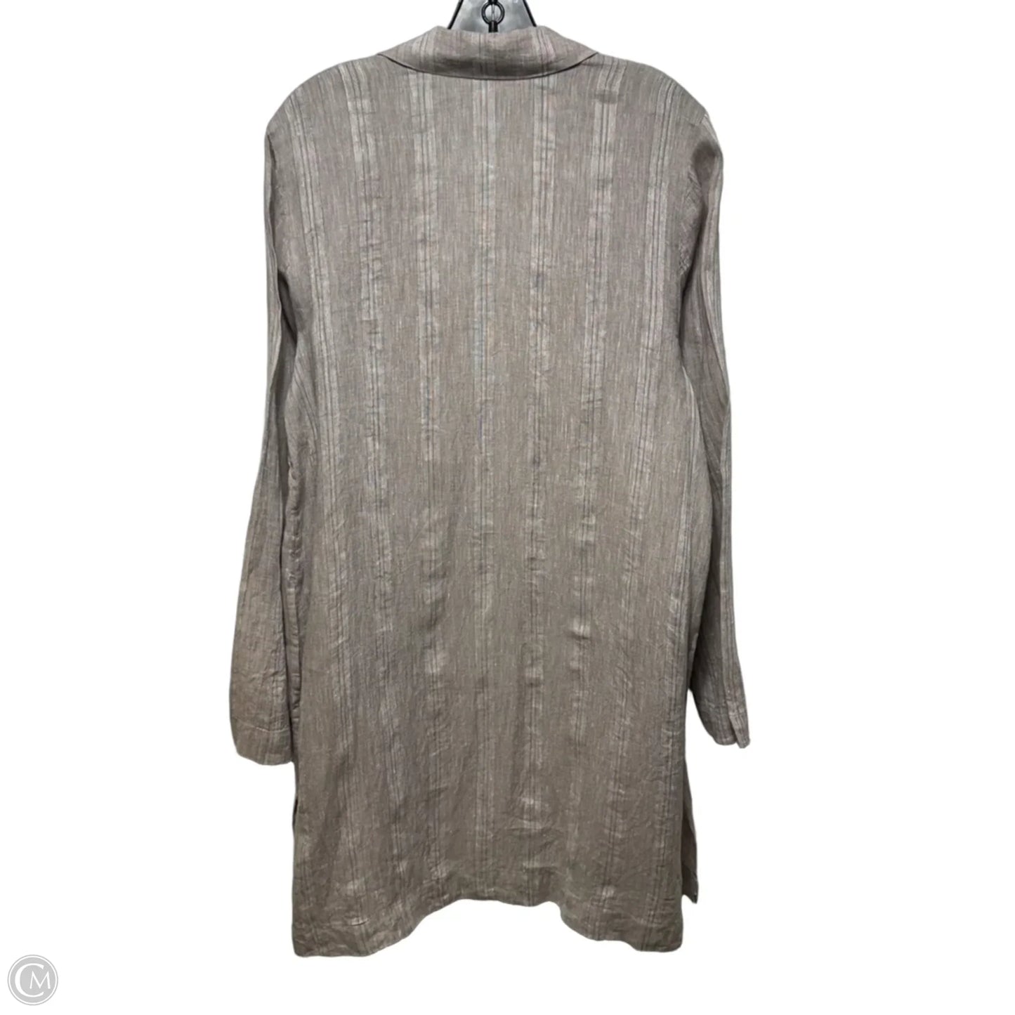 Linen Duster Cardigan By Pure Jill In Taupe, Size: M