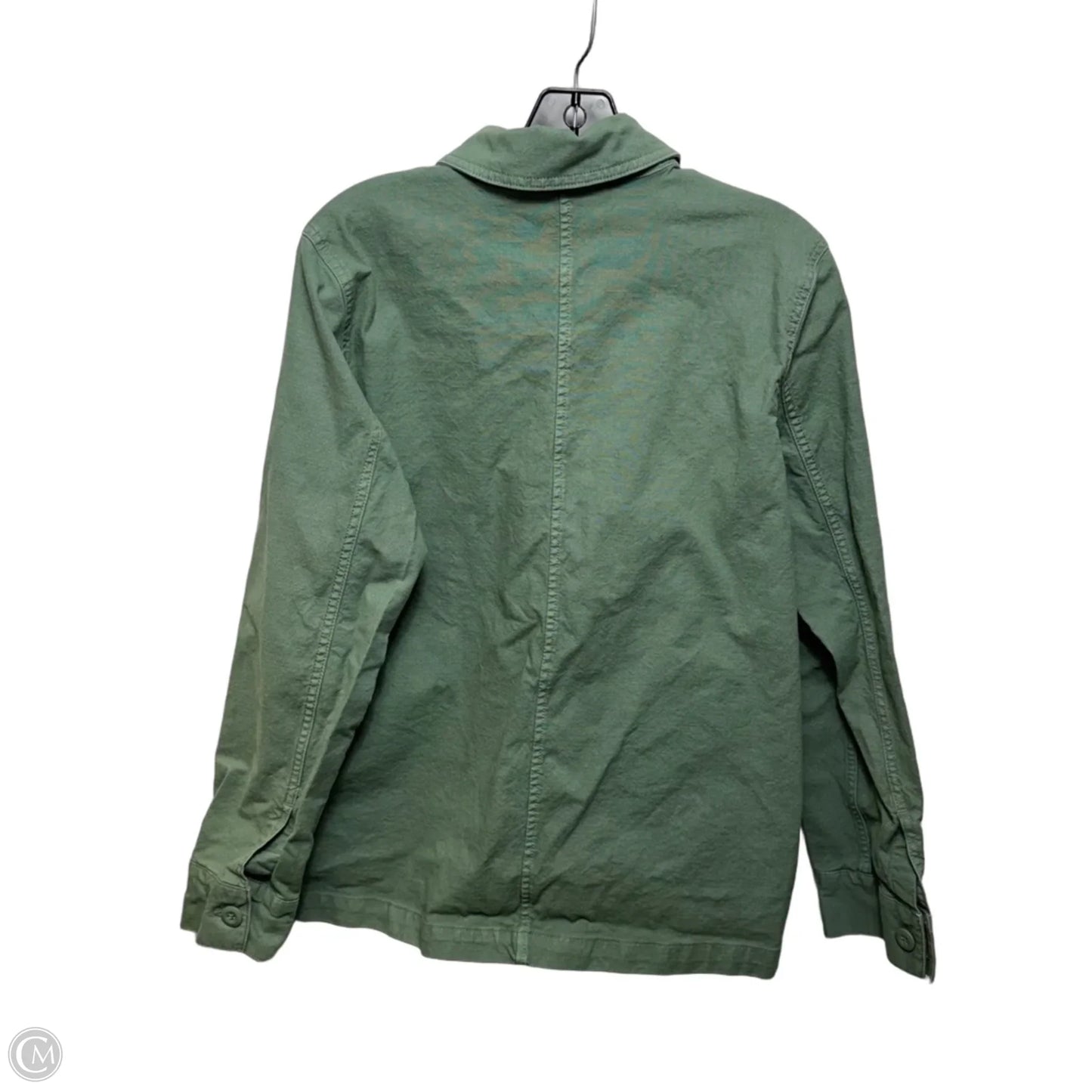 Jacket Shirt By Lands End In Green, Size: M