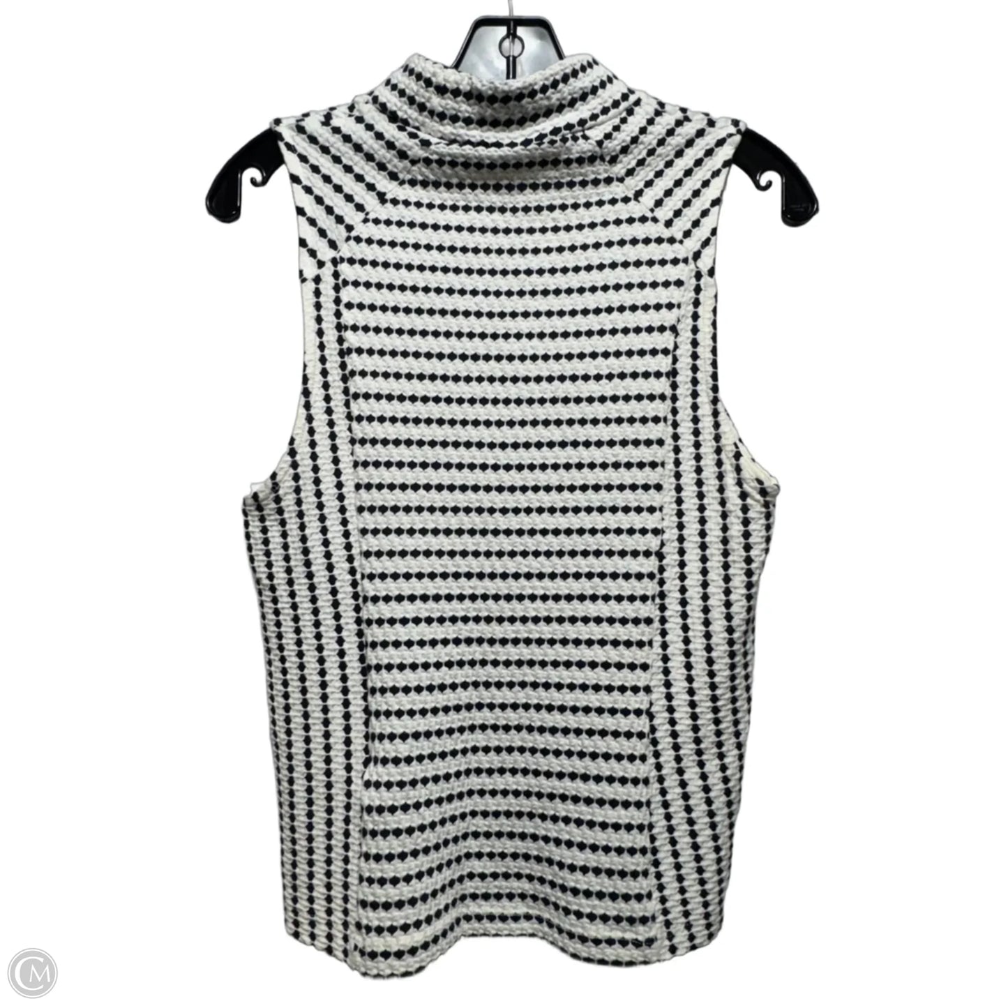 Top Sleeveless By Maeve In Black & White, Size: S