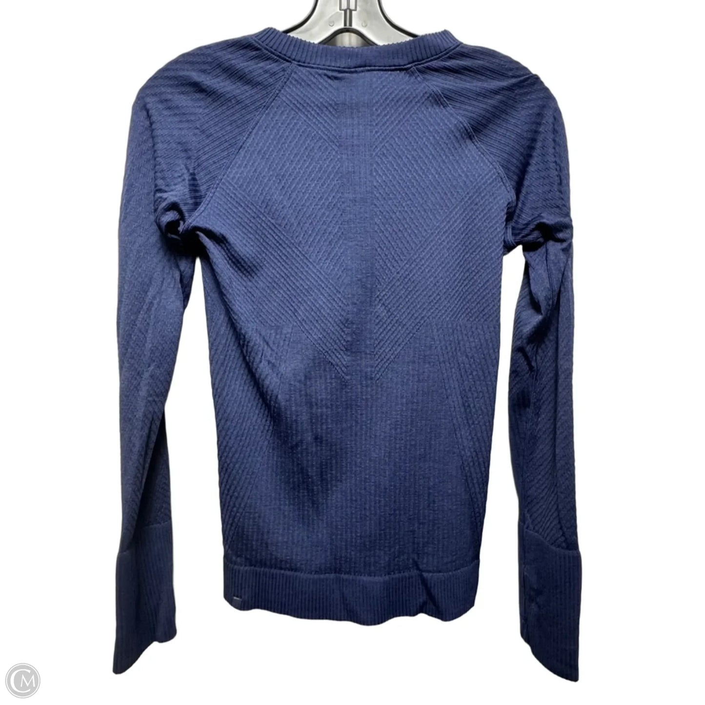 Athletic Top Long Sleeve Crewneck By Lululemon In Navy, Size: 4