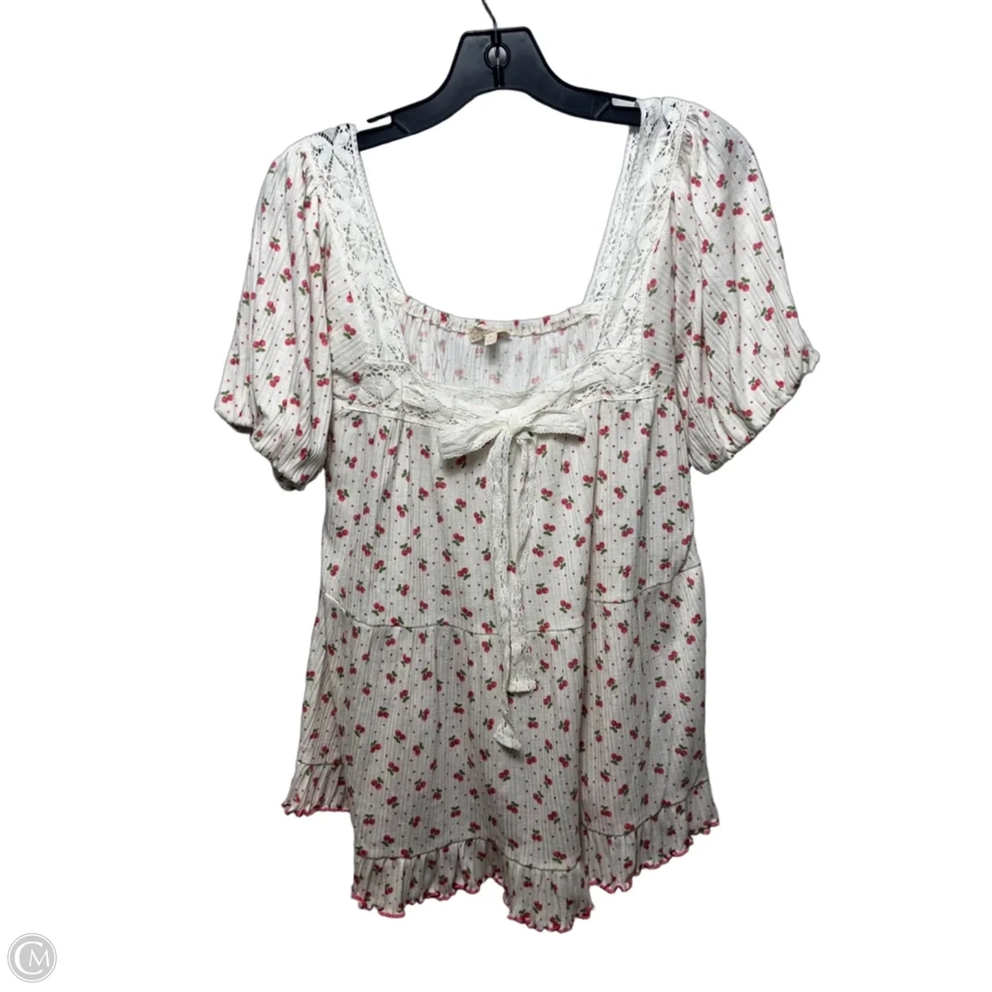 Top Short Sleeve By Easel In Floral Print, Size: M