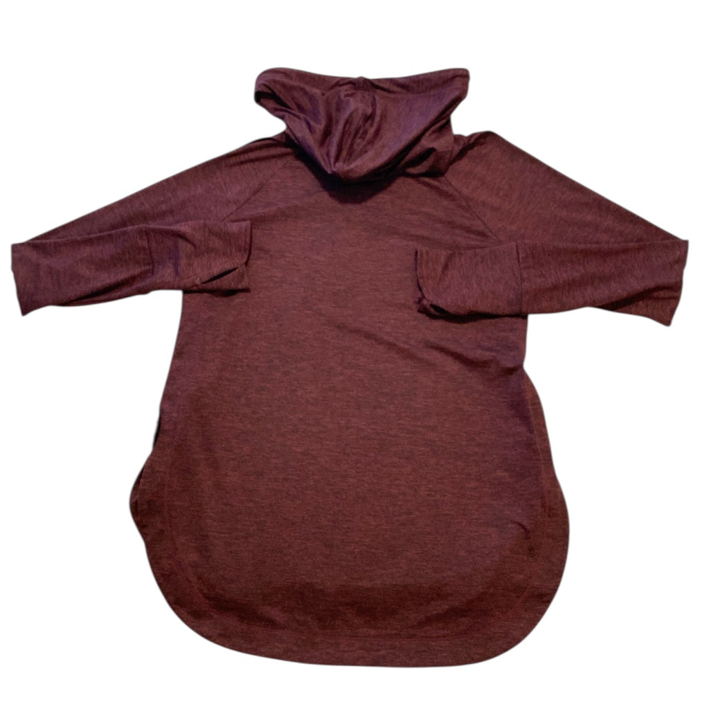 Athletic Top Ls Hoodie By Athleta In Maroon, Size:S