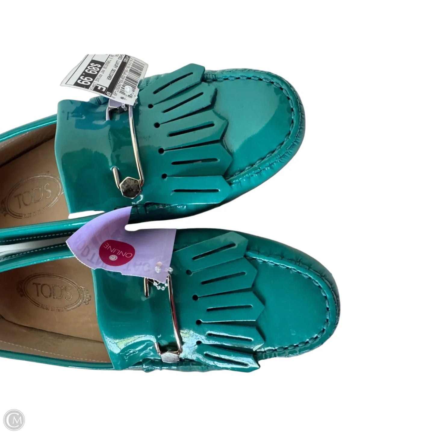 Shoes Luxury Designer By Tods In Teal, Size: 8