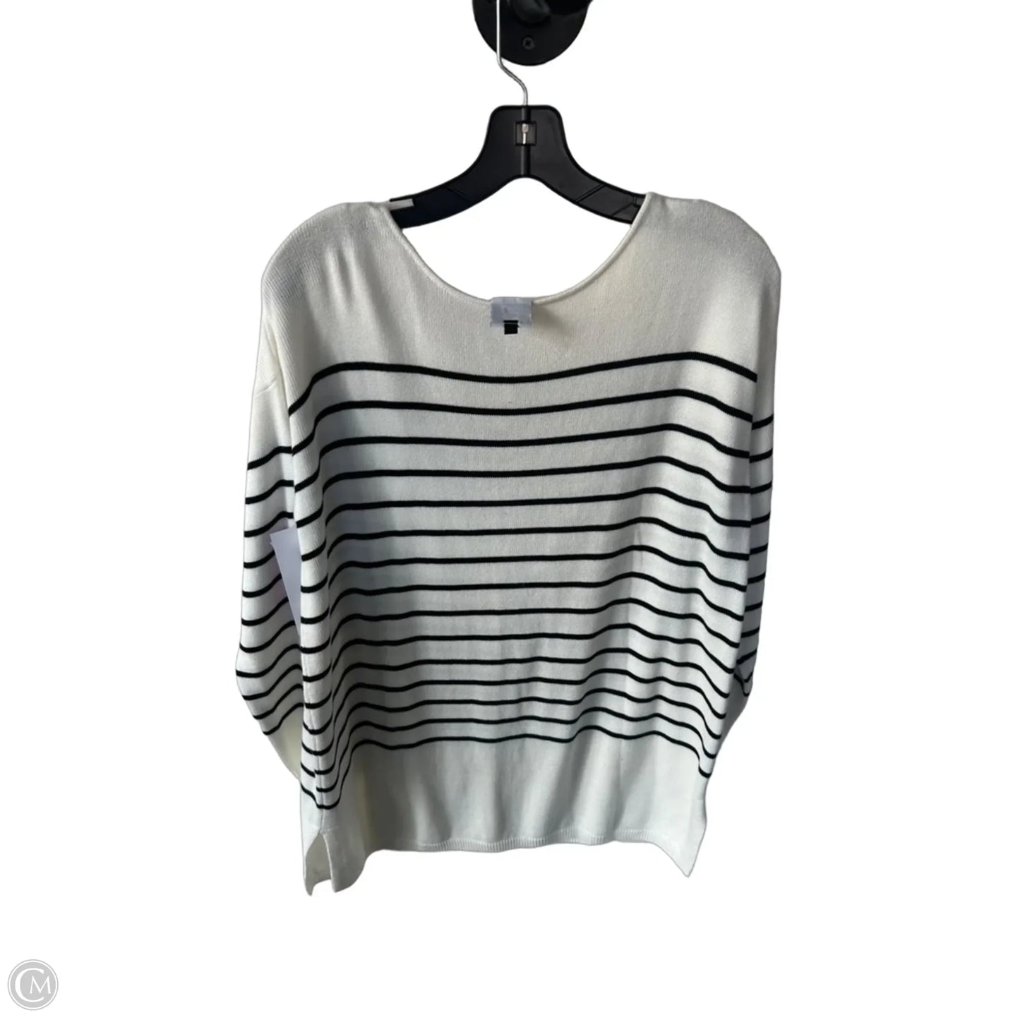 Sweater Cardigan By Cabi In Black & White, Size: S