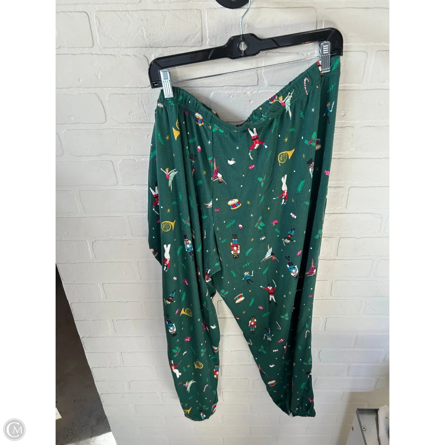 Pajama Pants By Joyspun In Green & White, Size: 3x