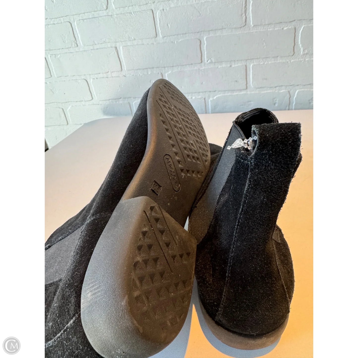 Boots Ankle Flats By Aerosoles In Black, Size: 10.5