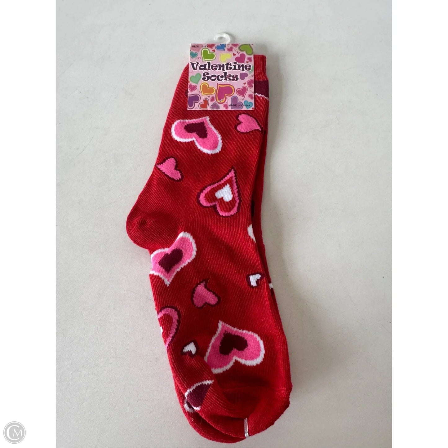 Socks By Clothes Mentor In Pink & White, Size: 0