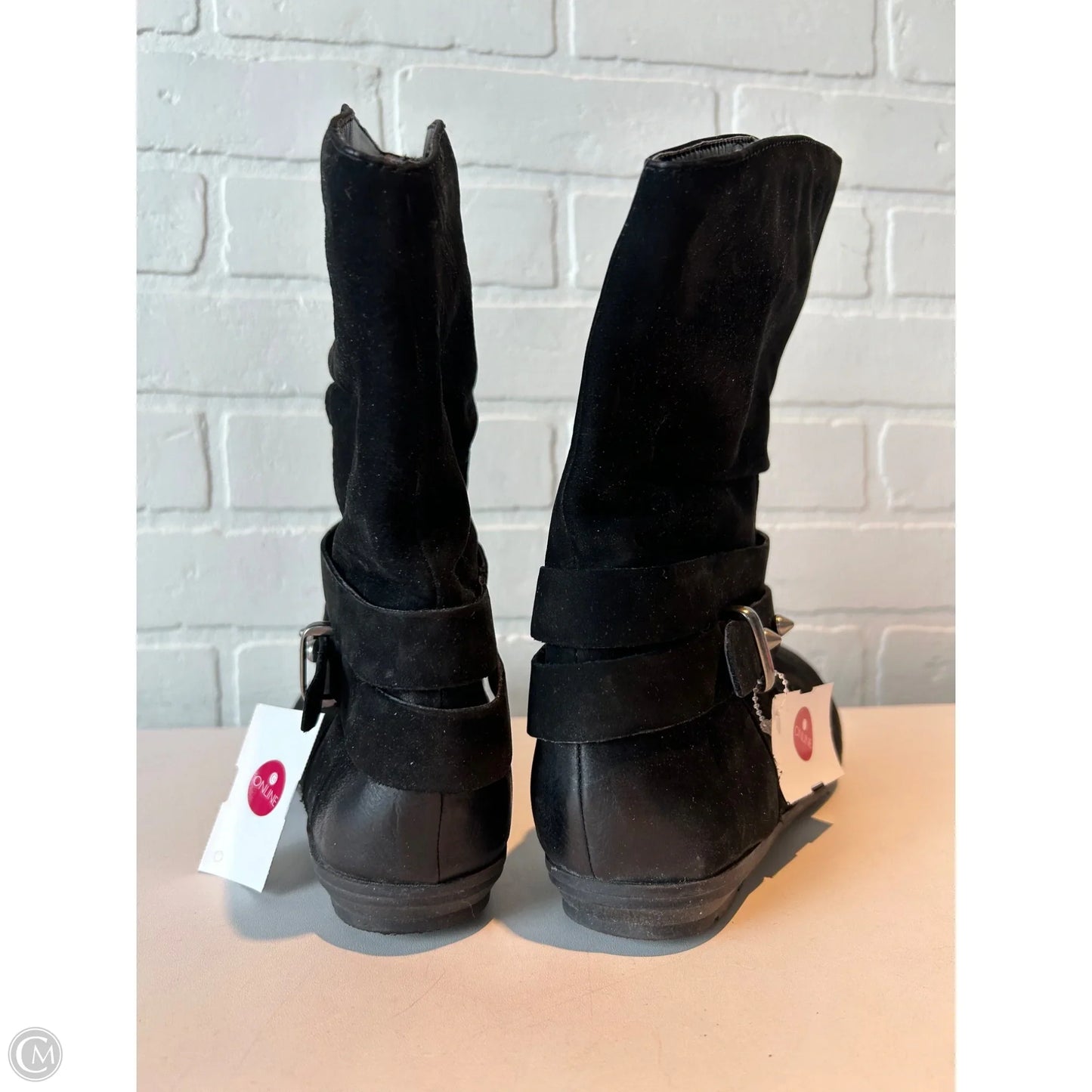 Boots Mid-calf Flats By Aldo In Black & Blue, Size: 7.5