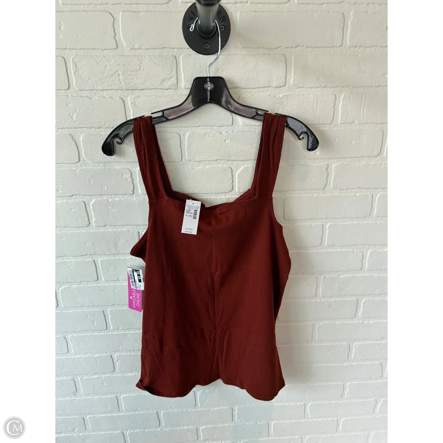 Top Sleeveless By Maurices In Brown, Size: Xxl