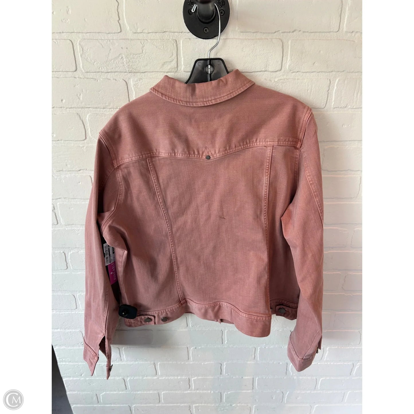 Jacket Denim By Liverpool In Pink, Size: 1x