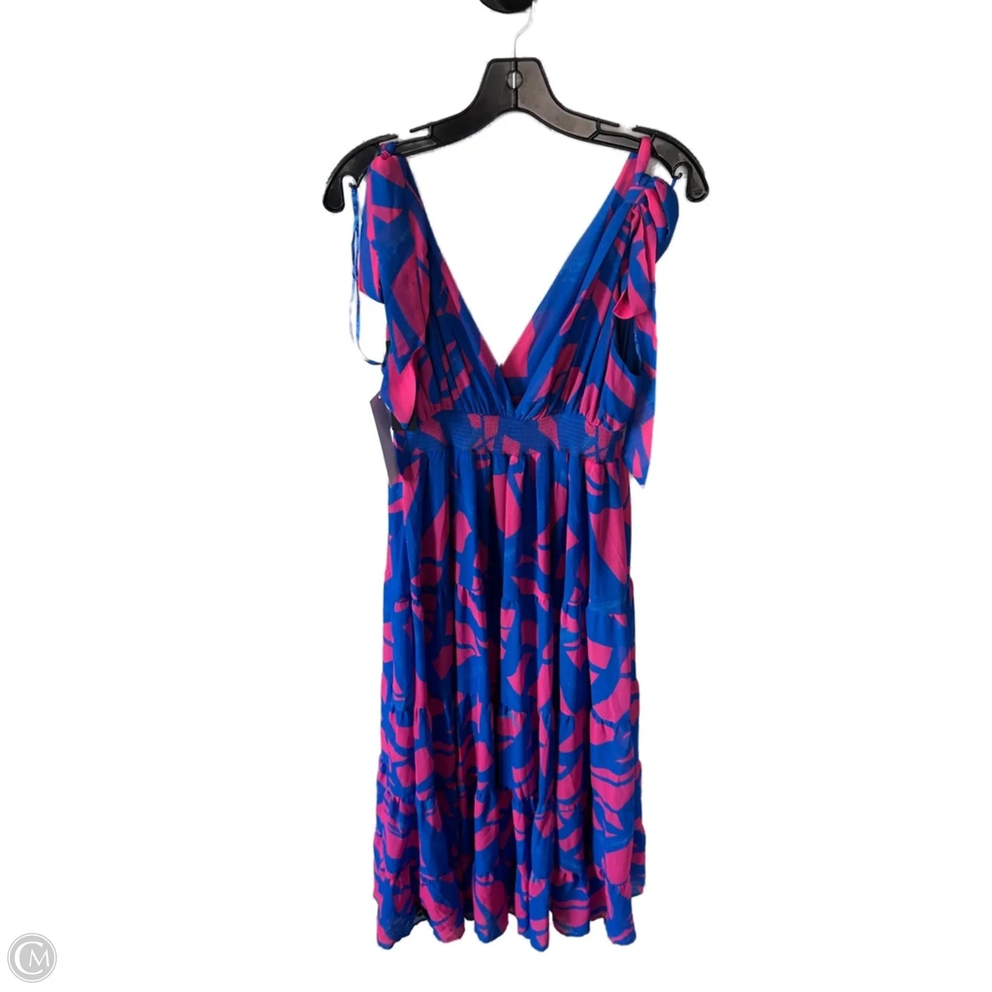 Dress Casual Maxi By Fashion Nova In Blue & Pink, Size: L