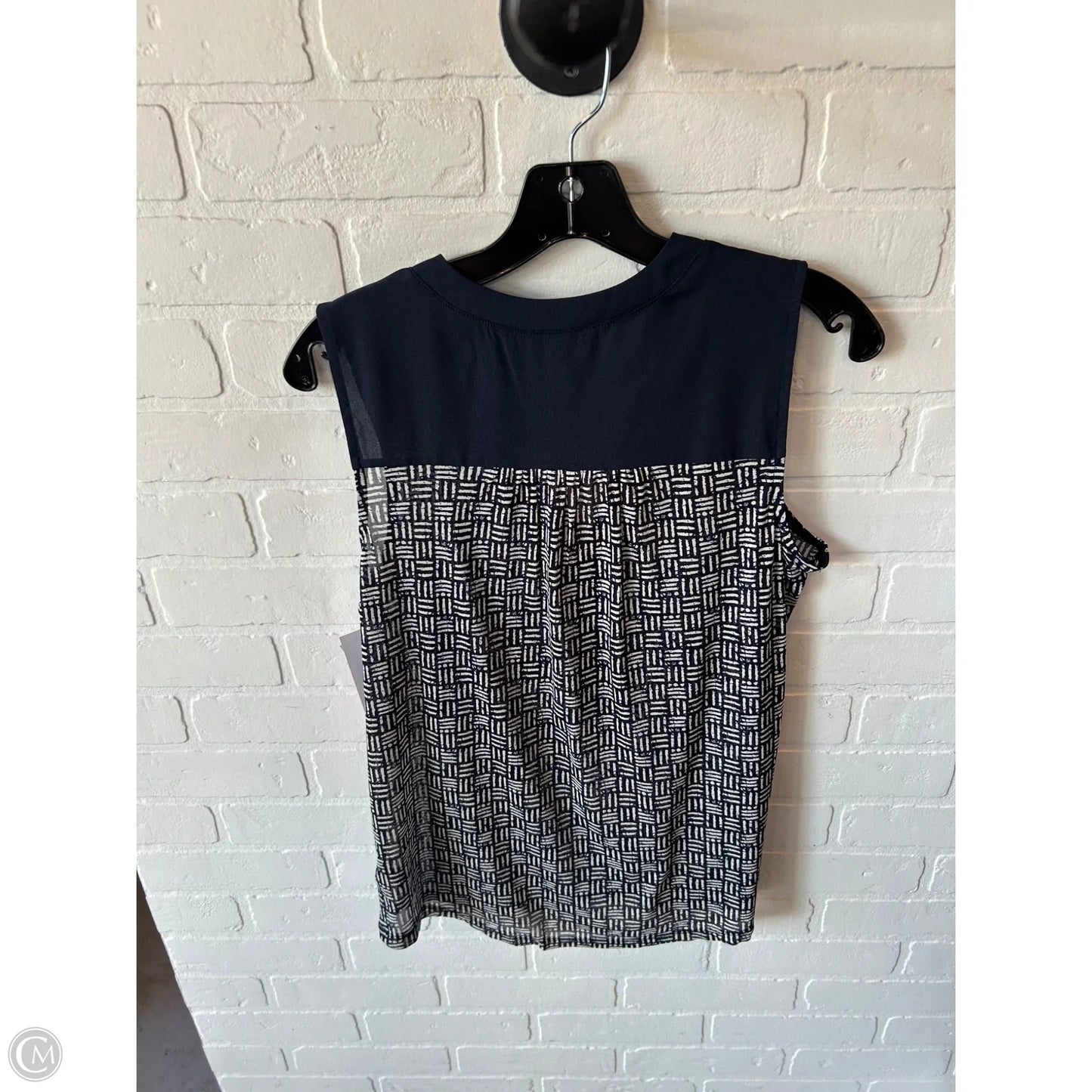 Top Sleeveless By Limited In Blue & White