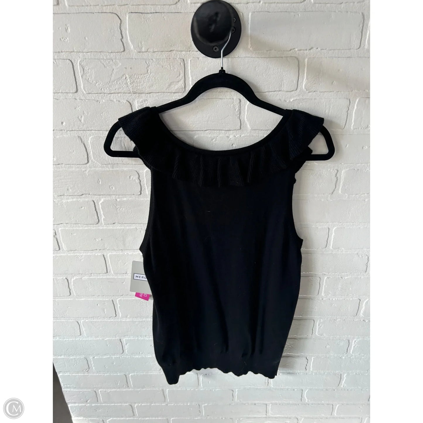 Vest Sweater By Merona In Black, Size: Xxl