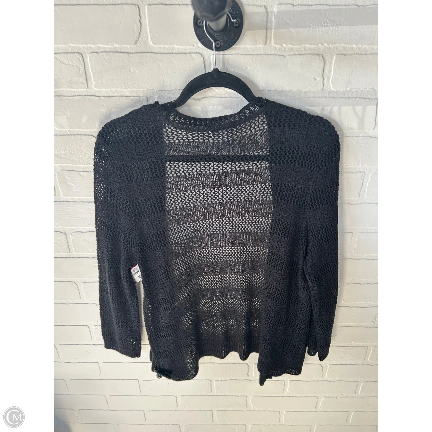 Sweater Cardigan By Charter Club In Black, Size: L