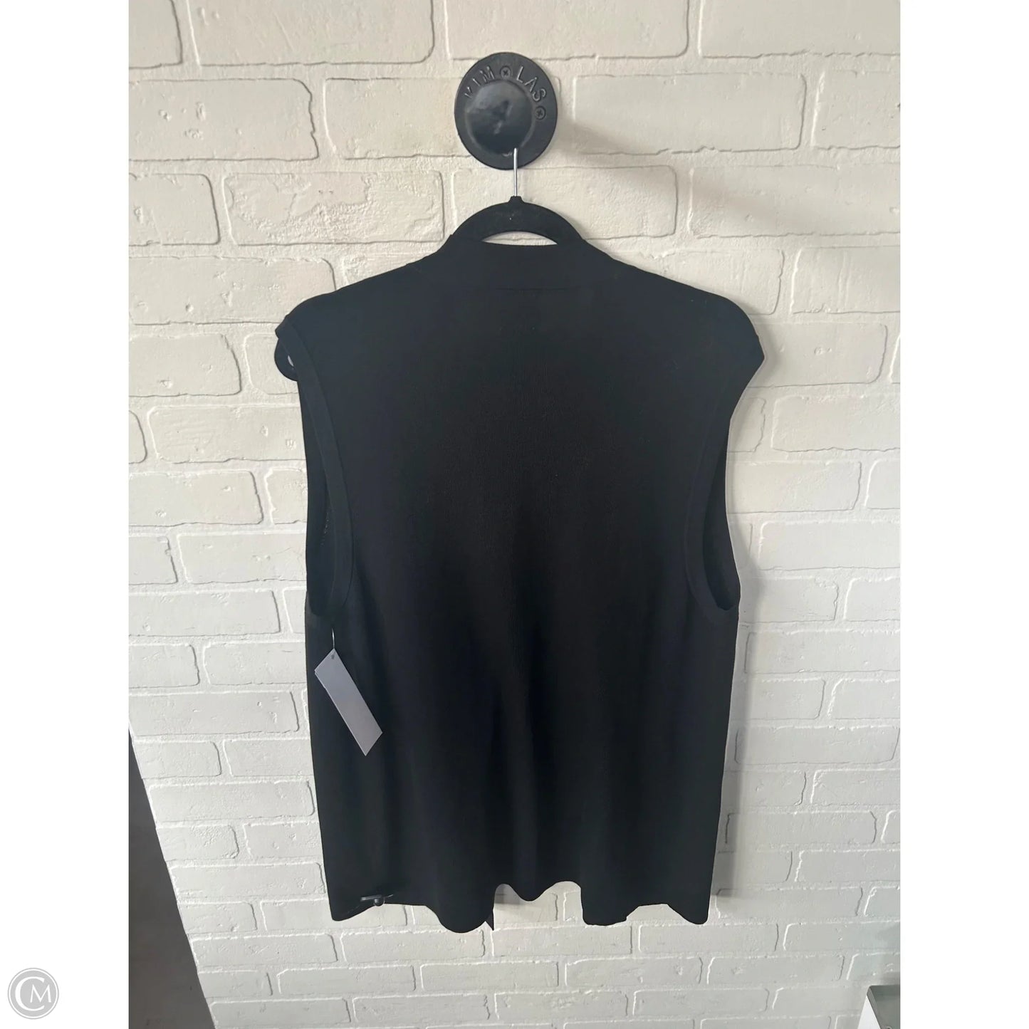 Vest Sweater By Anne Klein In Black, Size: L