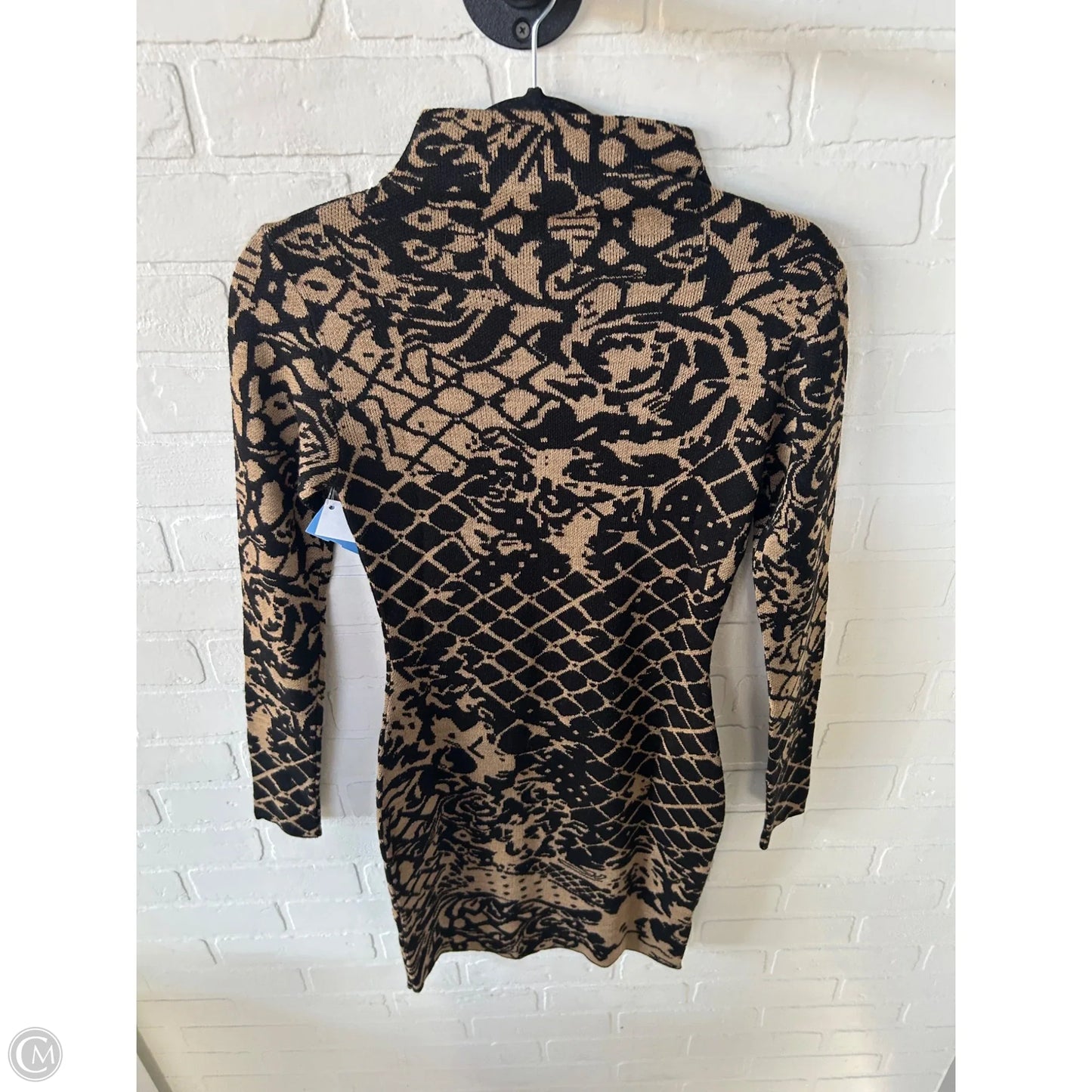 Dress Sweater By Venus In Black & Brown, Size: Xs