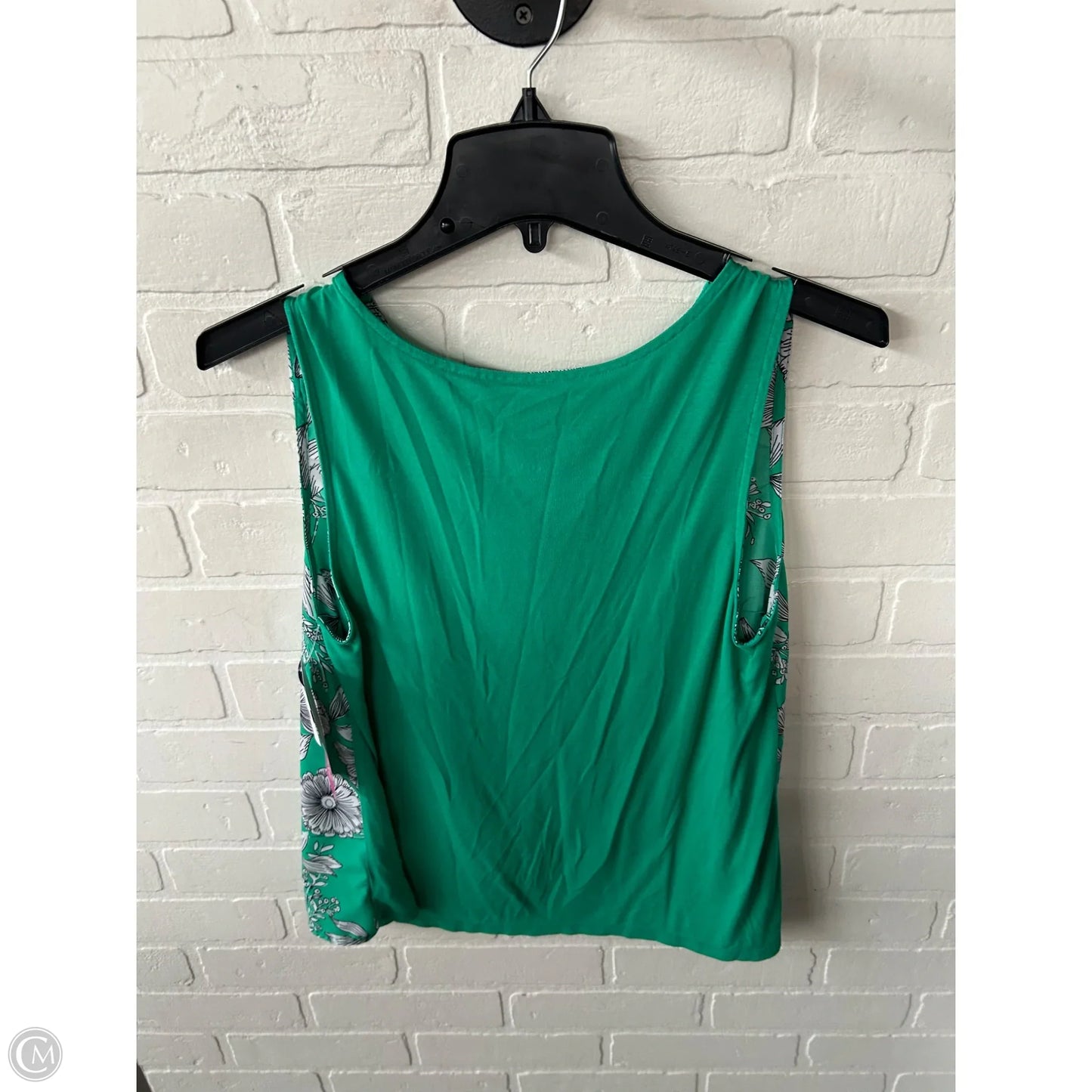 Top Sleeveless By A New Day In Green & White, Size: S