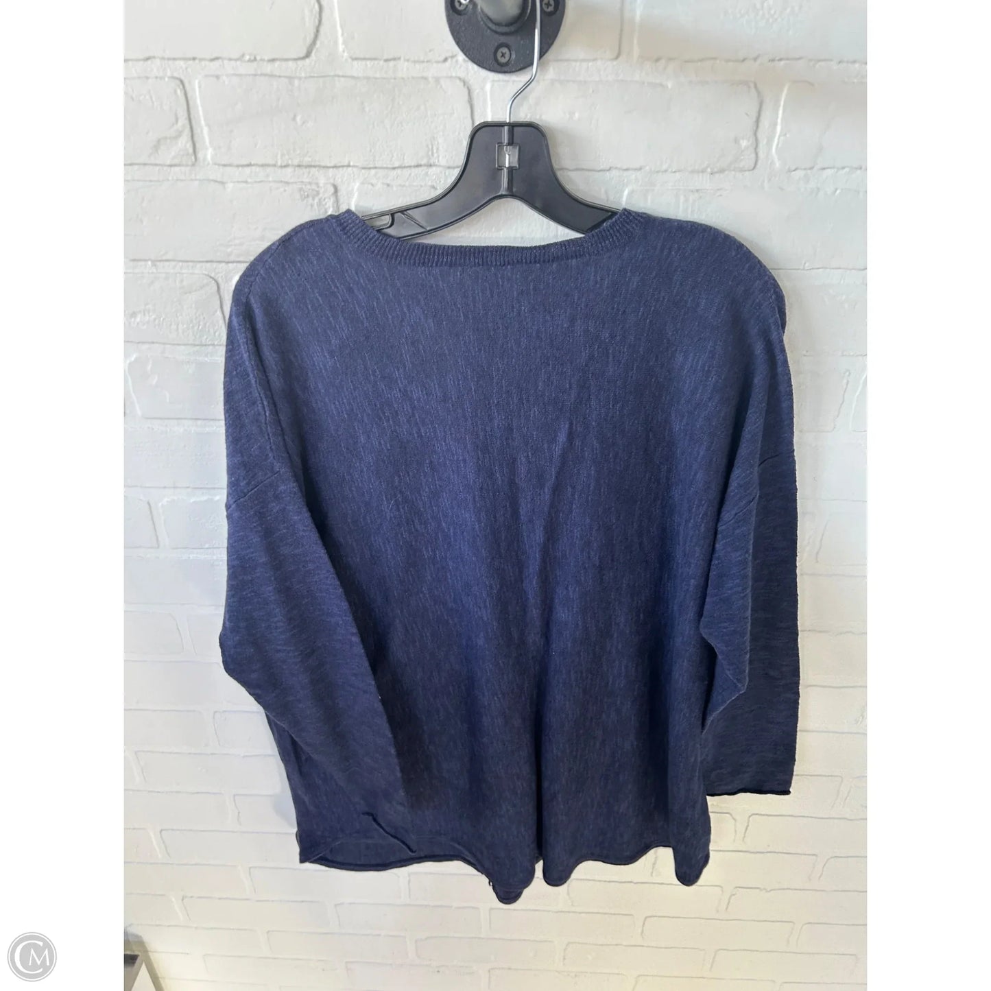 Sweater Cardigan By Eileen Fisher In Blue, Size: L