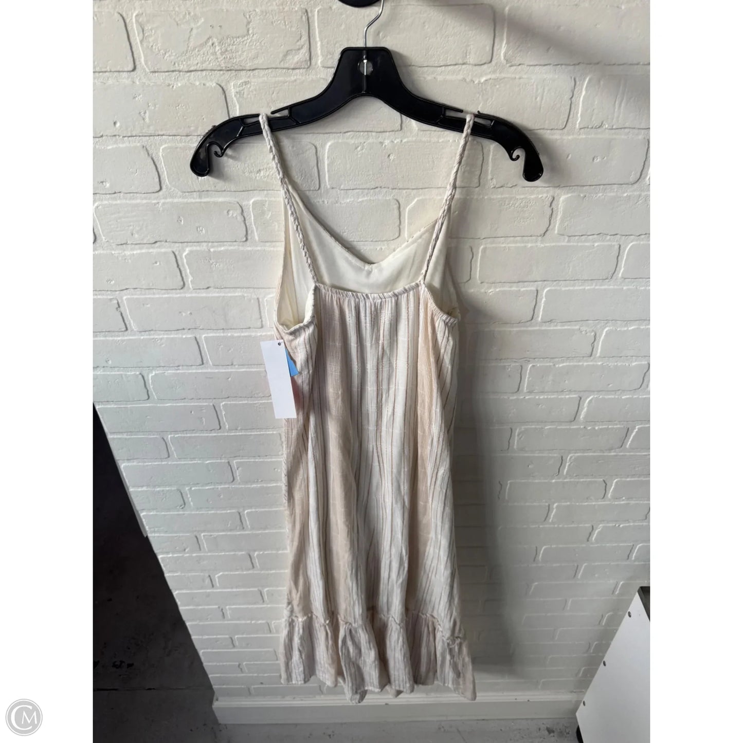 Dress Casual Maxi By Knox Rose In Tan & White, Size: S