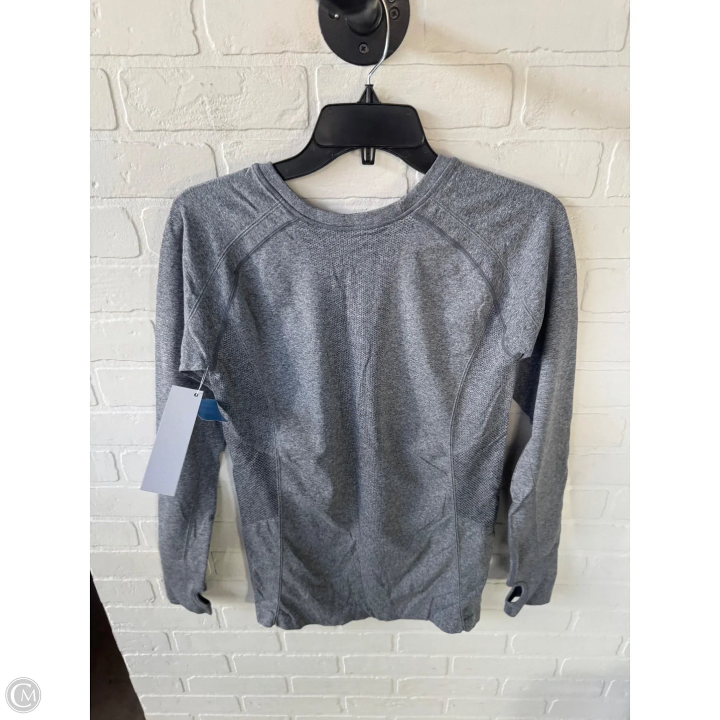Athletic Top Long Sleeve Crewneck By Zella In Grey, Size: M