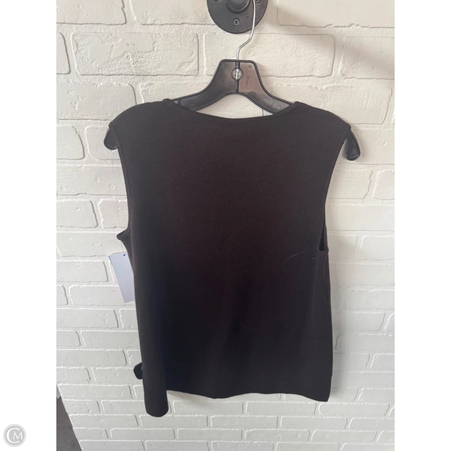 Vest Sweater By Eileen Fisher In Brown, Size: M